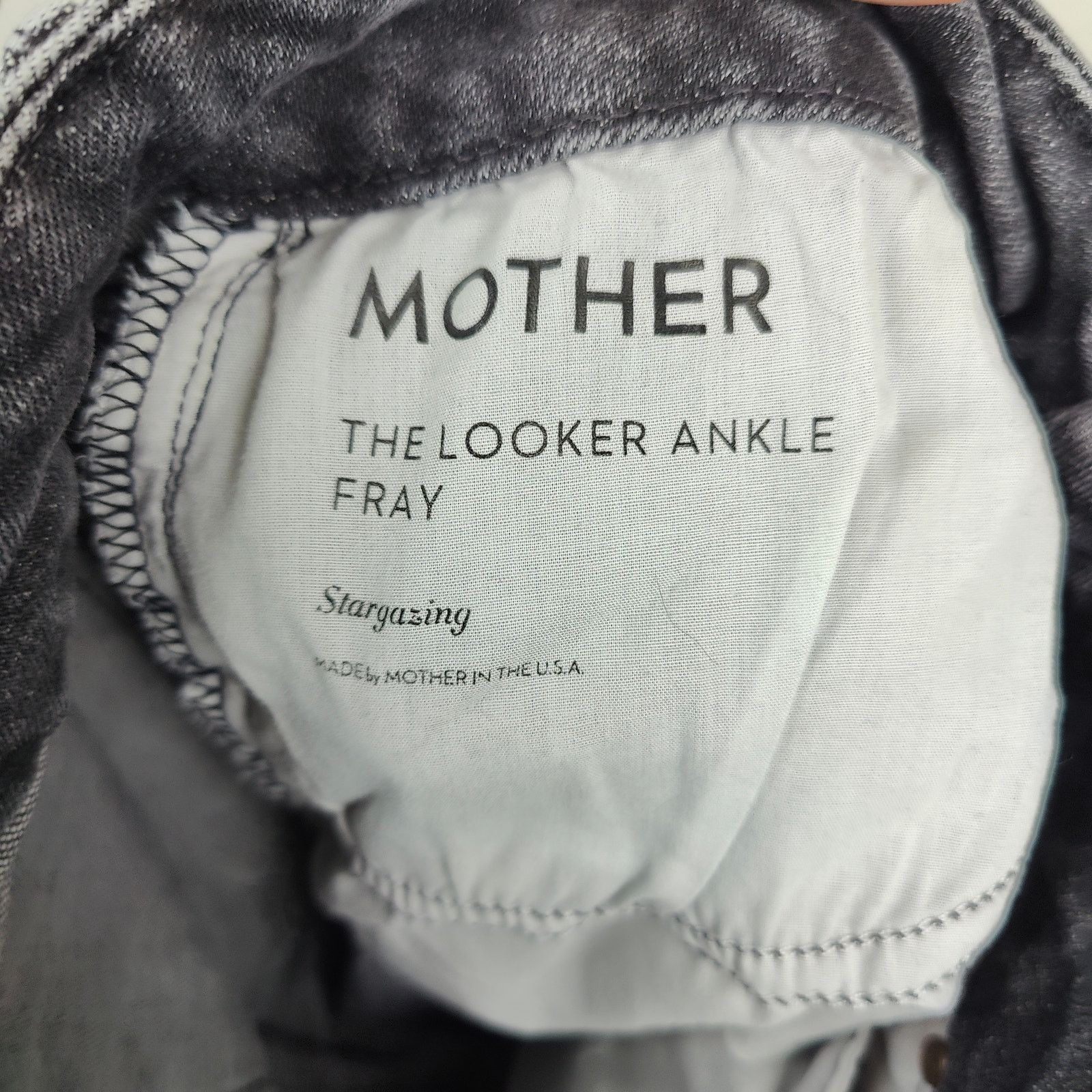 MOTHER Mother The Looker Ankle Fray Jeans Womens 27 Stargazing Size 27" / US 4 / IT 40 - 9 Thumbnail