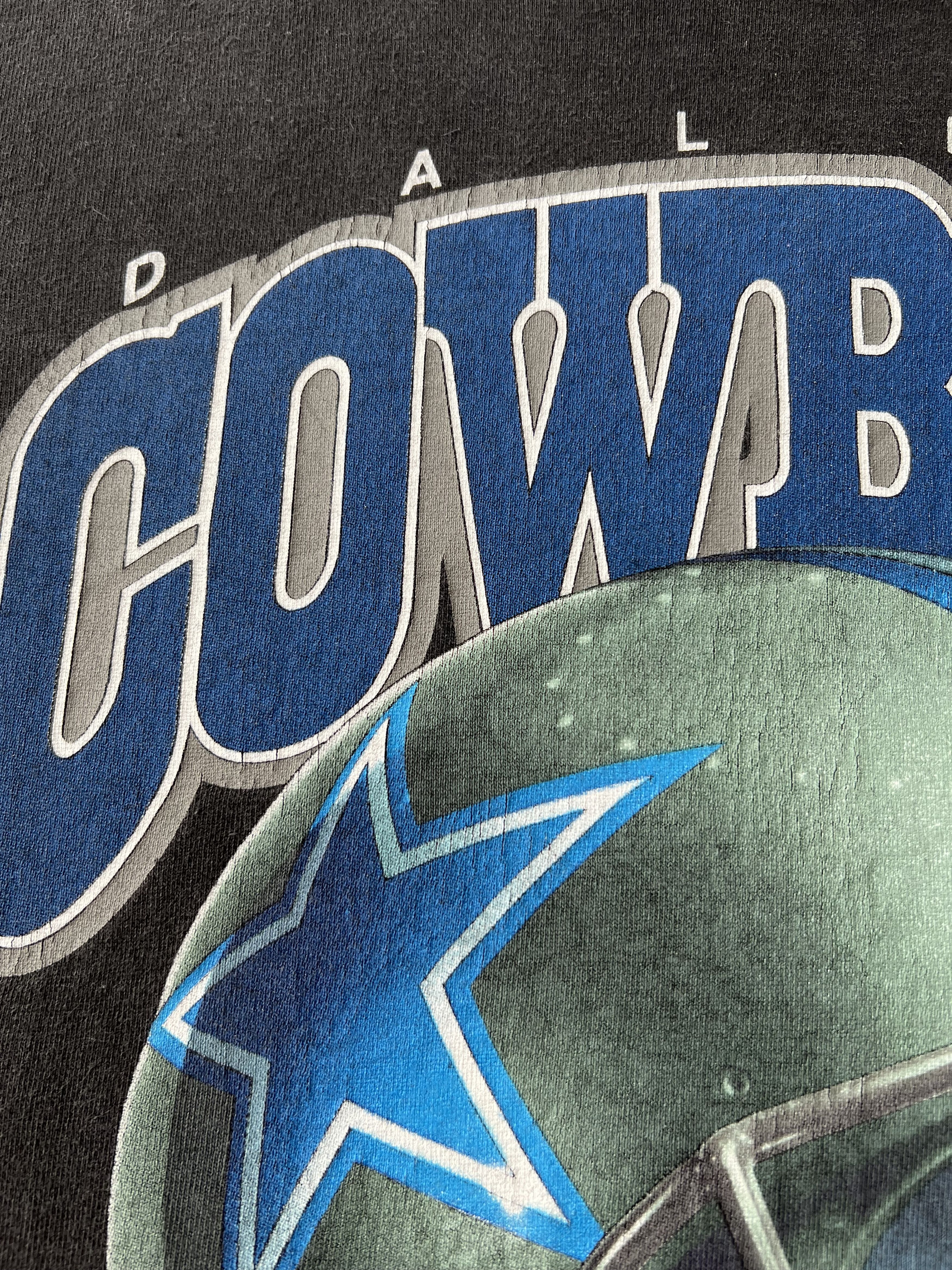 NFL Vintage 1992 Dallas Cowboys NFL Salem Black T-shirt Size US XL / EU 56 / 4 - 5 Thumbnail