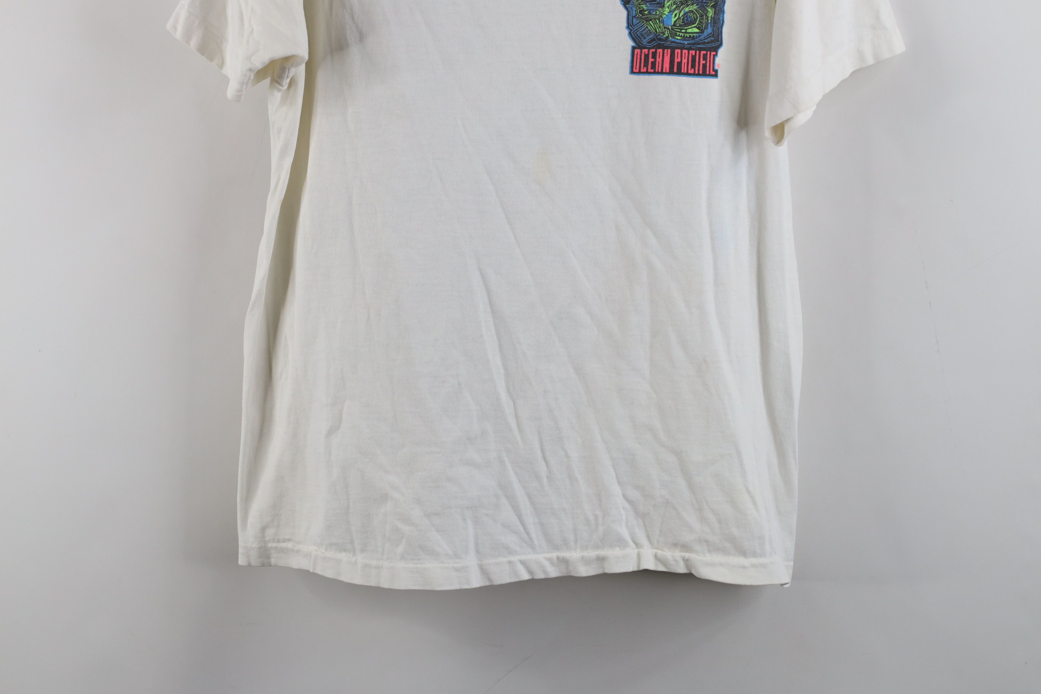 Ocean Pacific × Vintage Vintage 90s Ocean Pacific Spell Out Surfing T-Shirt USA Size US M / EU 48-50 / 2 - 3 Thumbnail