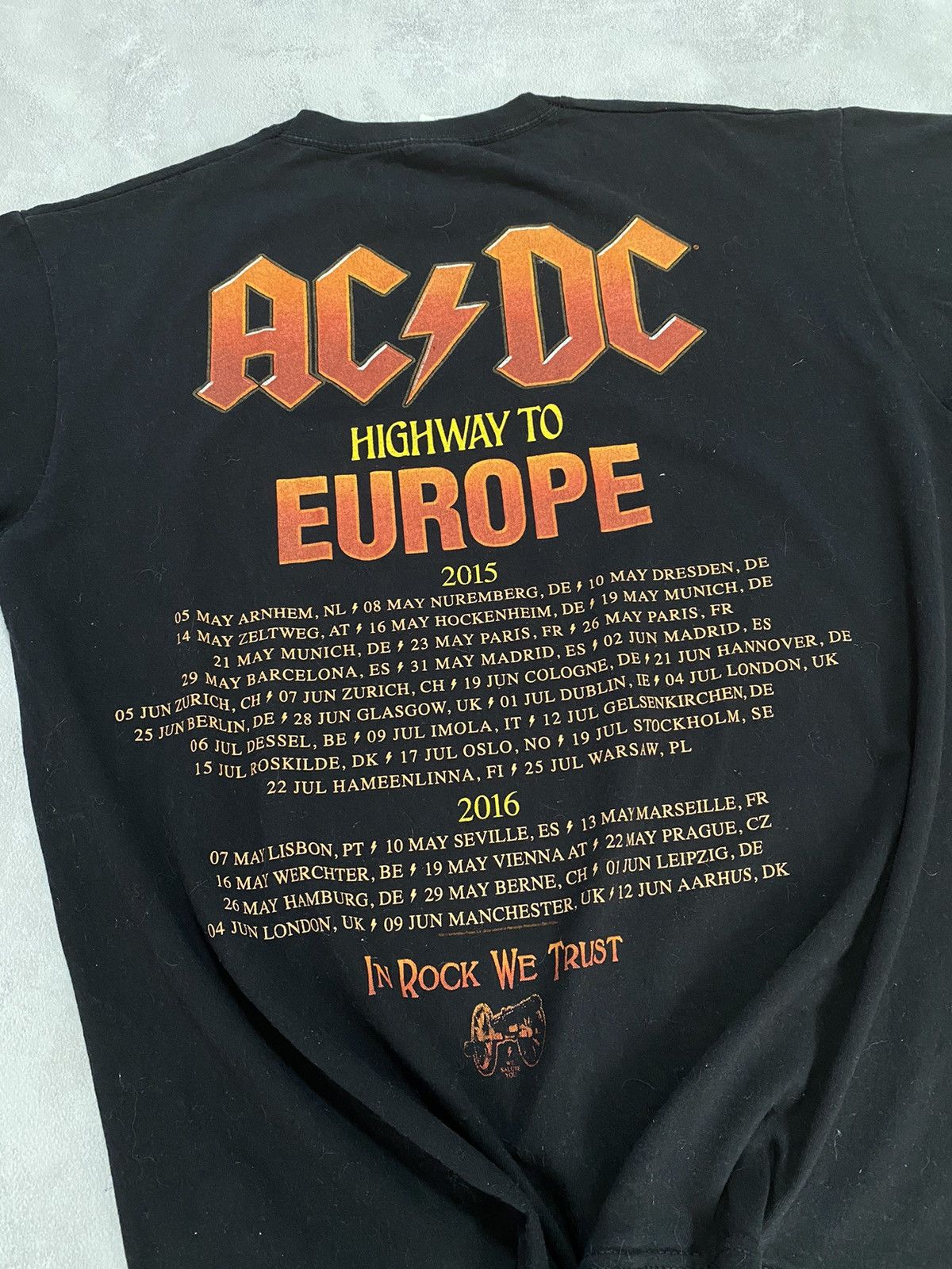 AC/DC 🖤 Tour T Shirt Tee AC/DC Higway To Europe Size US L / EU 52-54 / 3 - 5 Thumbnail