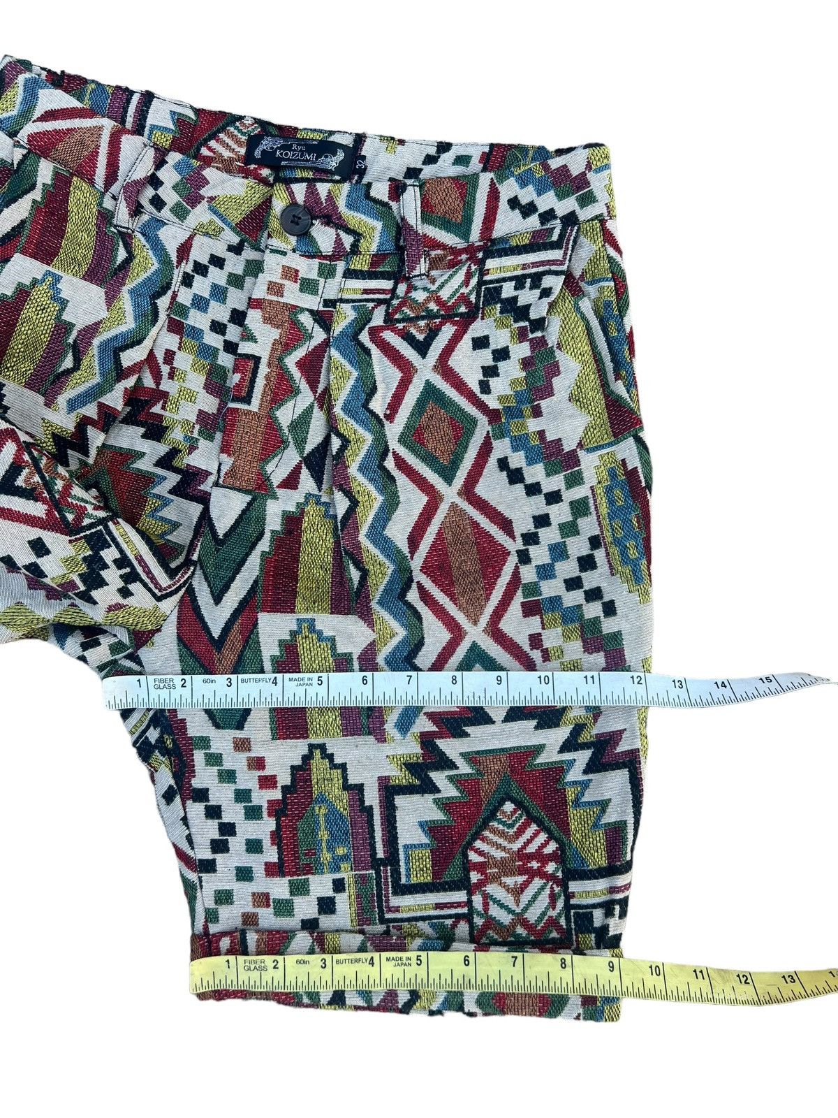 Vintage Ryu Koizumi Japan Jacquard Short Pant Size US 30 / EU 46 - 4 Thumbnail