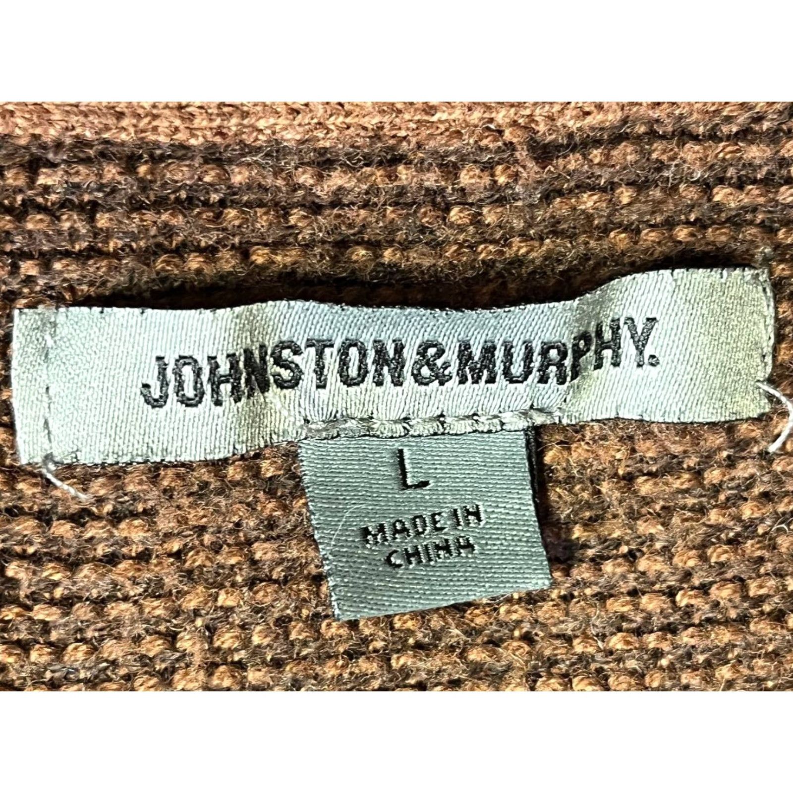 J.Crew Johnston & Murphy Sweater Contrast Brown Pullover Knit Textured Preppy Size L Size US L / EU 52-54 / 3 - 6 Thumbnail