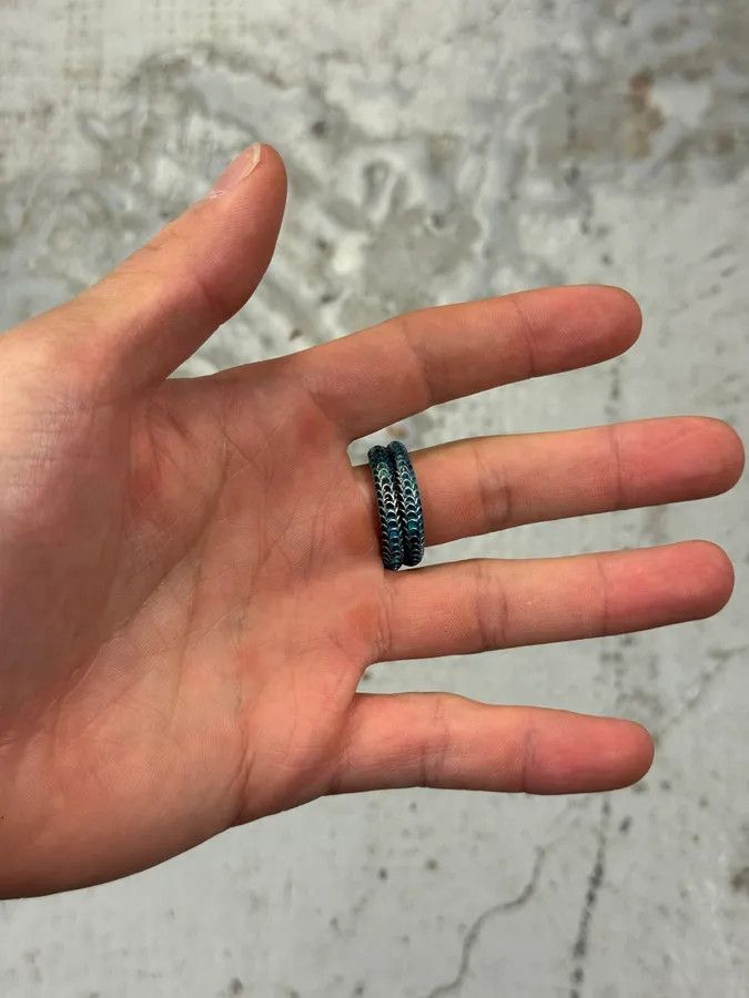 Gucci Gucci Blue Snake Silver Ring Size ONE SIZE - 5 Thumbnail