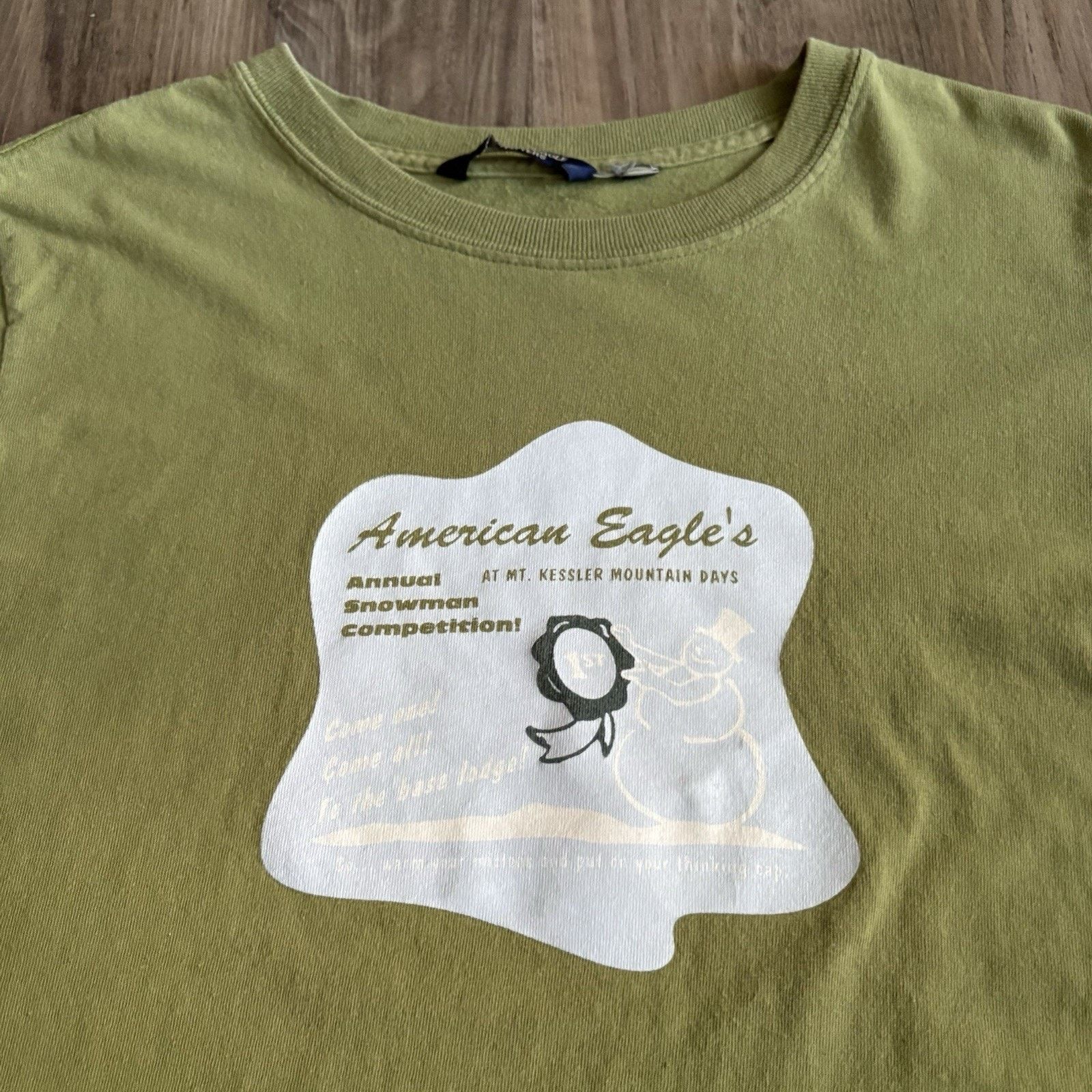 American Eagle Outfitters × Vintage Vintage American Eagle T-Shirt Men's Size S Green Snowman Size US S / EU 44-46 / 1 - 2 Thumbnail