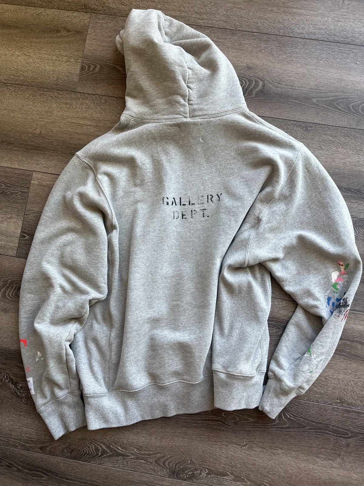 Gallery Dept. Gallery Dept Painted Hoodie Grey Size US XXL / EU 58 / 5 - 4 Thumbnail