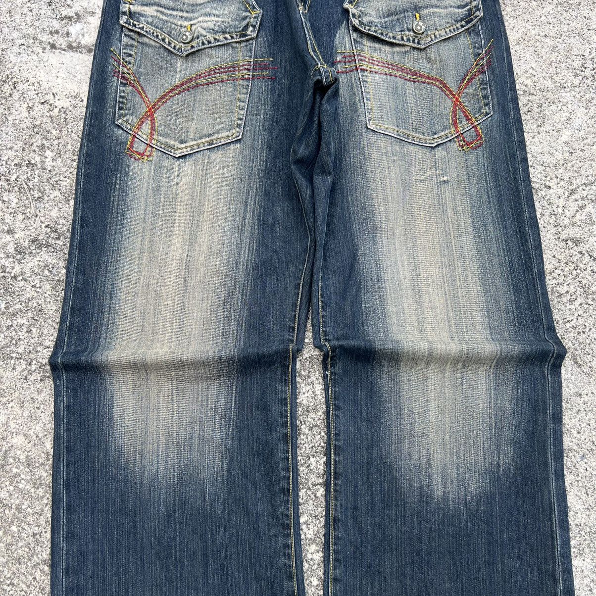 Akademiks “y2k style” AKADEMIKS ACID WASH DOUBLE POCKET BAGGY JEANS Size US 36 / EU 52 - 4 Thumbnail