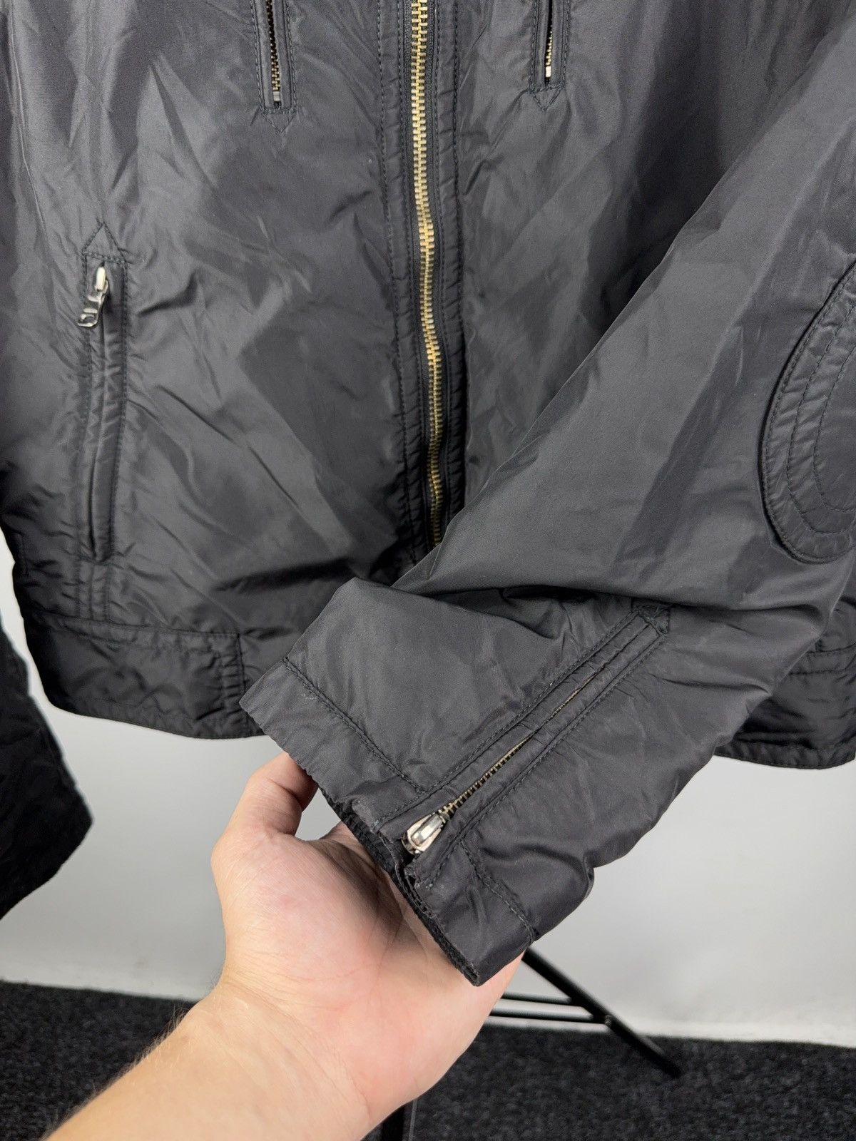 Hugo Boss Hugo Boss Black Moto Jacket Nylon Zip Biker Style Size L Size L / US 10 / IT 46 - 5 Thumbnail