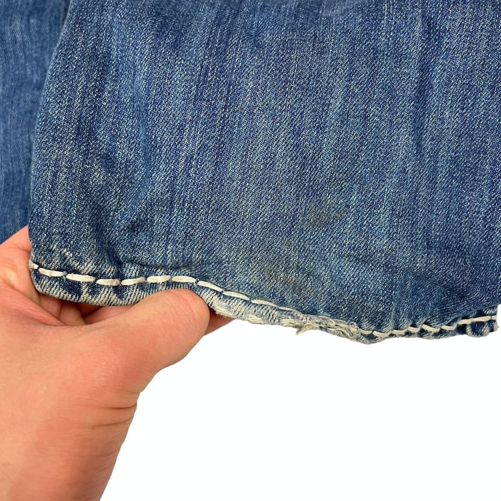 True Religion True Religion Bobby Big QT Men Blue Cotton Straight Jeans 33 Size US 33 - 12 Thumbnail