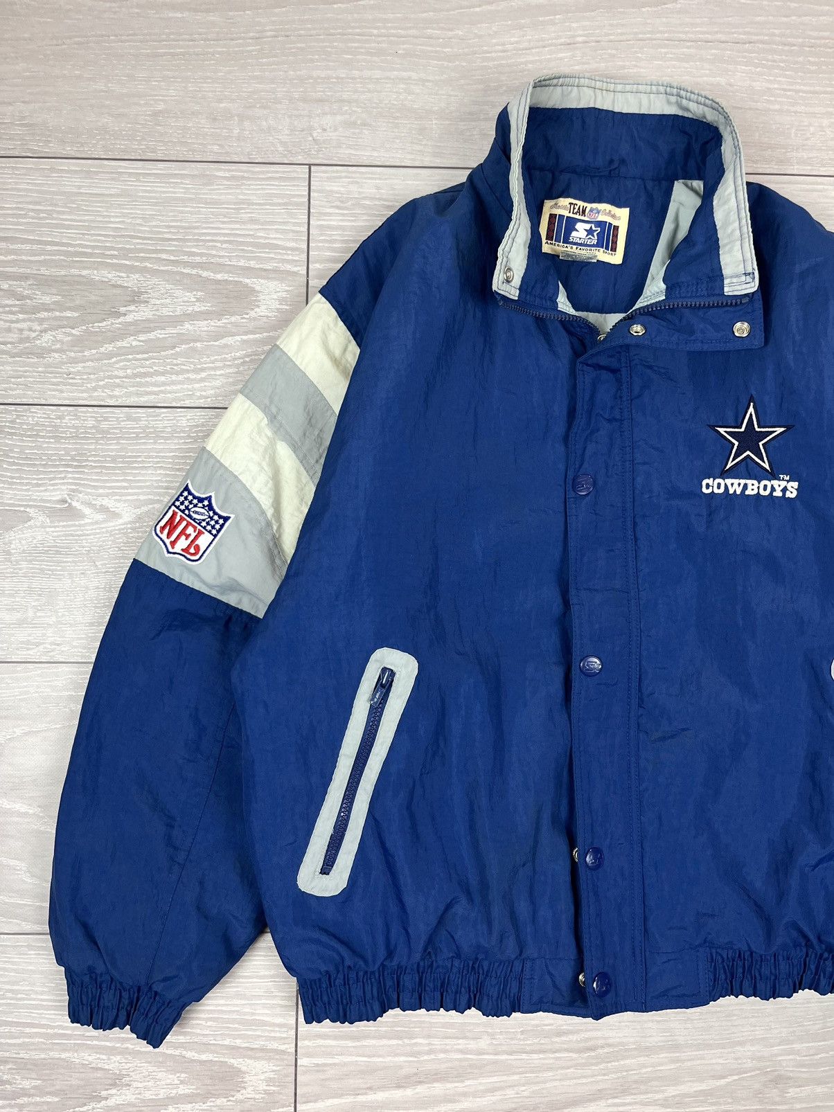 Starter Dallas Cowboys Starter NFL Vintage 90s Team Nylon Jacket Size US L / EU 52-54 / 3 - 5 Thumbnail