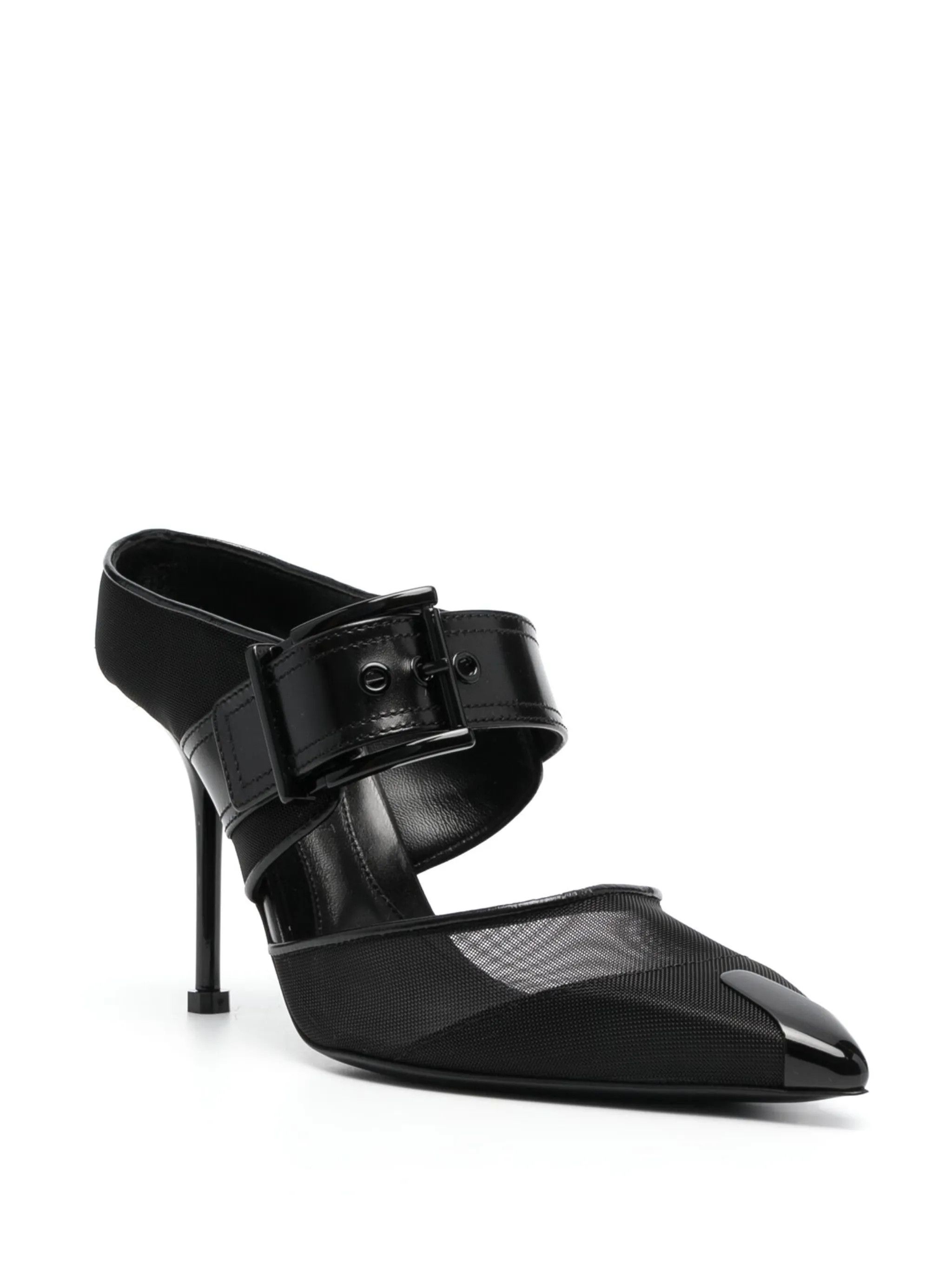 Alexander McQueen o1y0325 Mules in Black Size US 7 / IT 37 - 2 Thumbnail