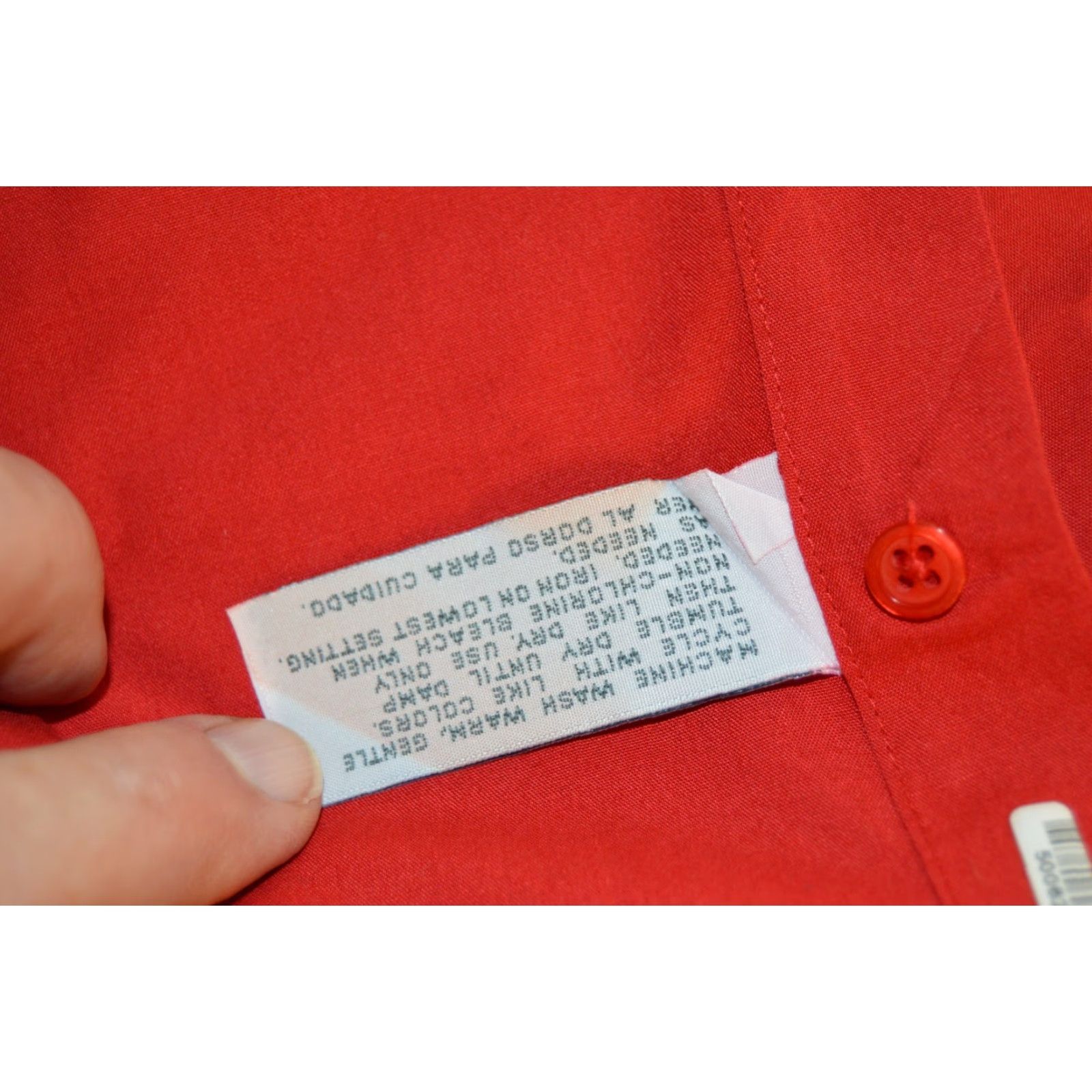 Vintage Damonte Shirt Men Red Long Sleeve Button Up 18.5 Big & Tall Adult Regular Size US XXL / EU 58 / 5 - 4 Thumbnail
