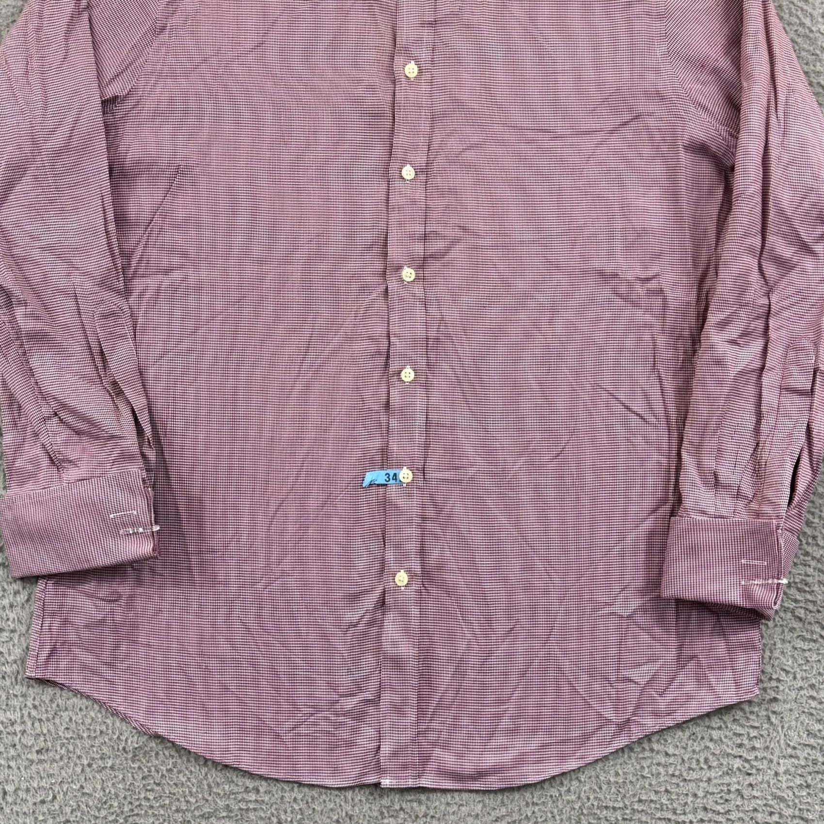 Charles Tyrwhitt Charles Tyrwhitt Shirt Mens XL Red Gingham Slim Fit Button Up Dress Shirt Size US XL / EU 56 / 4 - 2 Thumbnail