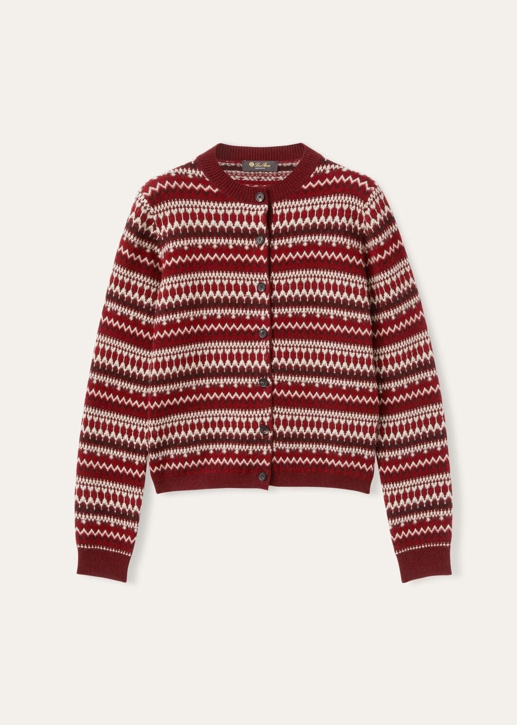 Loro Piana o1w1db10825 FAO5142 Alpe Pile Cardigan in Red/Multi Size S / US 4 / IT 40 - 1 Thumbnail