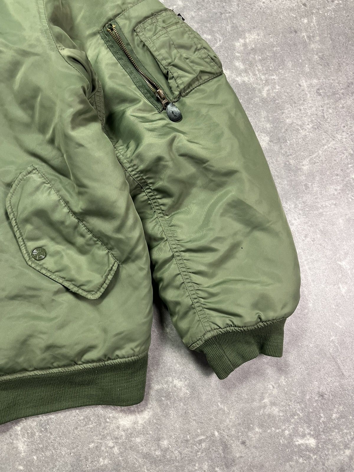 Fostex Garments Fostex Garments MA-1 Green Baggy Boxy Bomber Jacket XL XXL Size US XL / EU 56 / 4 - 6 Thumbnail