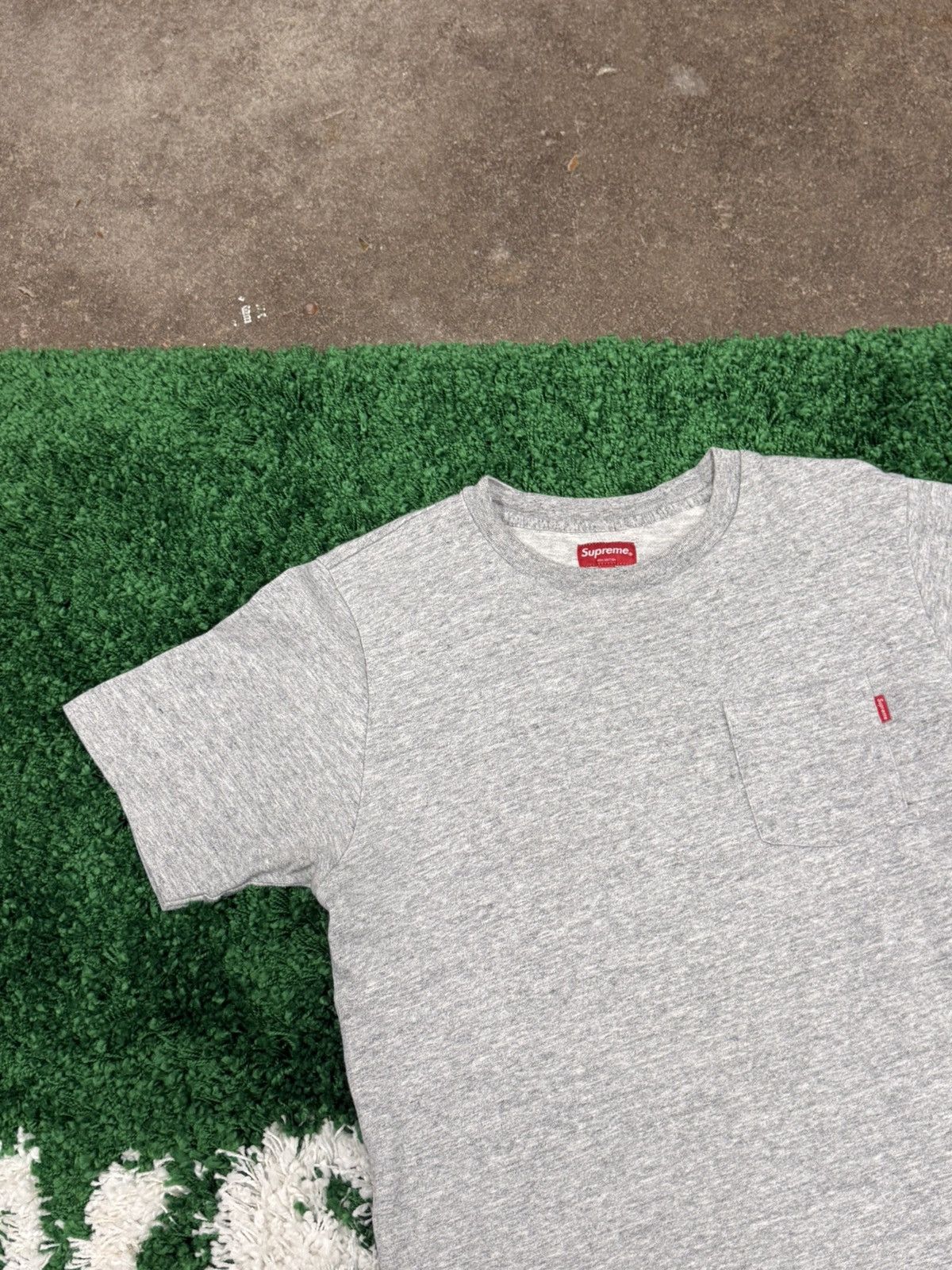 Supreme Supreme Grey Pocket Tee Cut and Sewn Medium Size US M / EU 48-50 / 2 - 2 Thumbnail