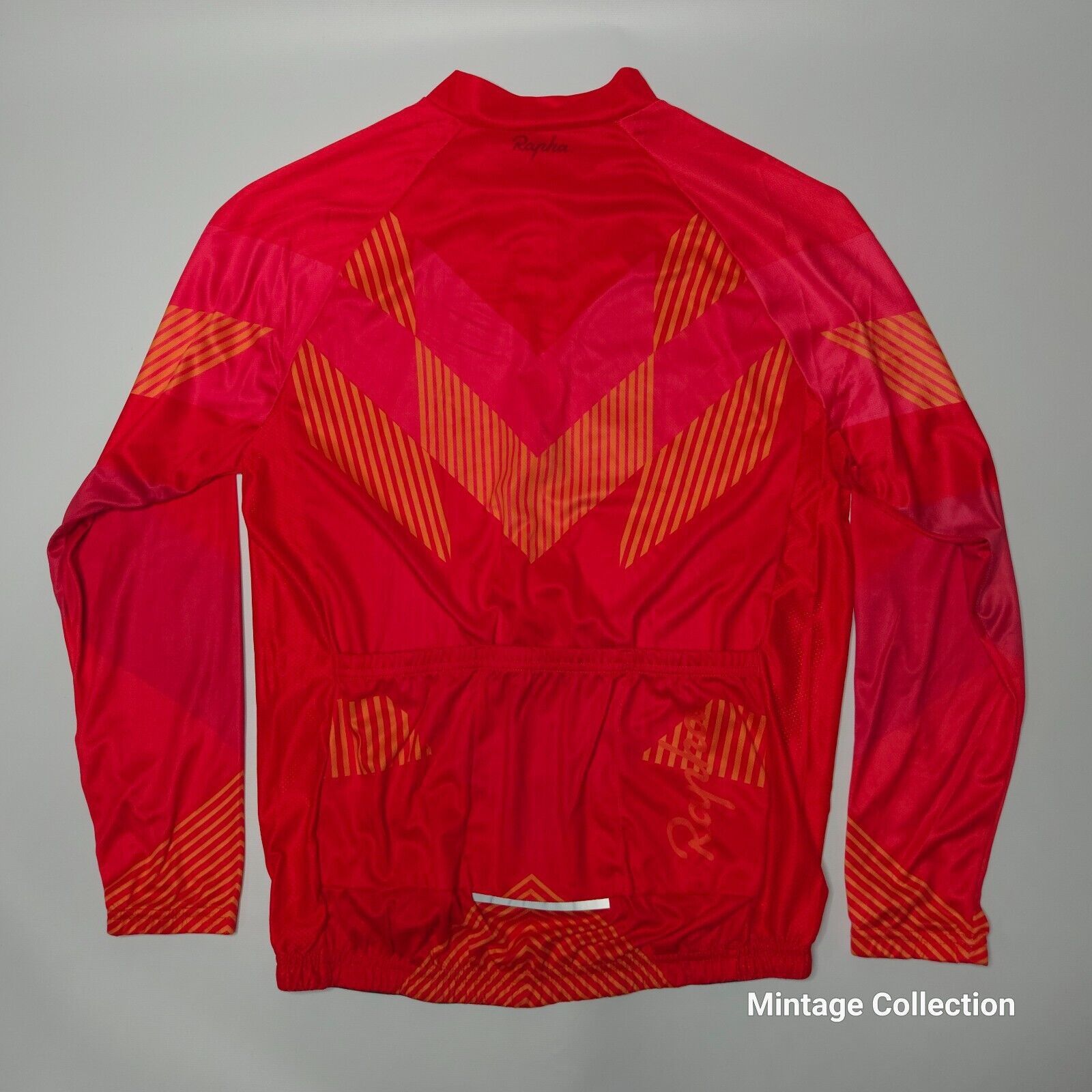 Rapha RAPHA CYCLING RED ORANGE PINK REFLECTIVE FULL ZIP JERSEY XL Size XL / US 12-14 / IT 48-50 - 5 Thumbnail