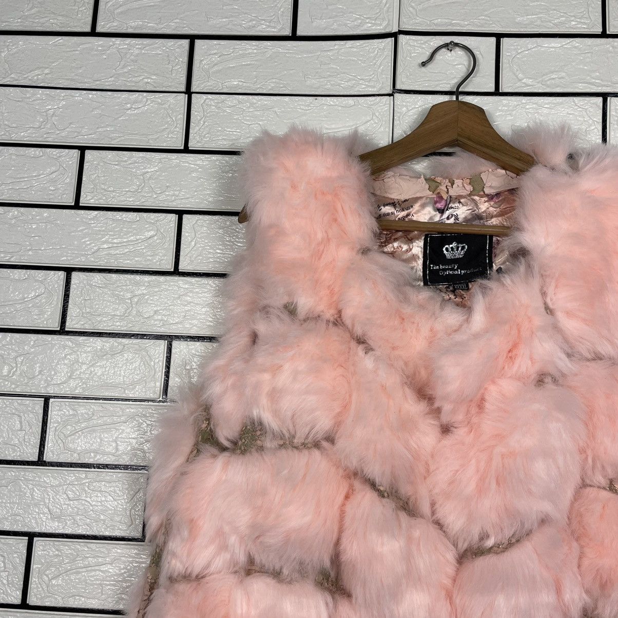 Japanese Brand Japanese Brand BOPT Pink Faux Fur Vest Size XXL / US 16-18 / IT 52-54 - 6 Thumbnail