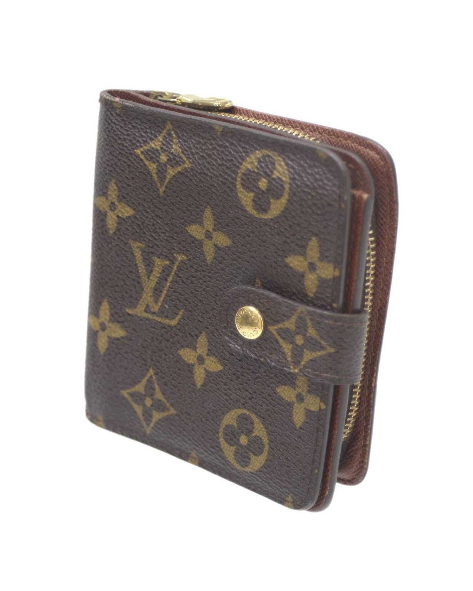 image of Louis Vuitton Elegant Brown Canvas Wallet For Women
