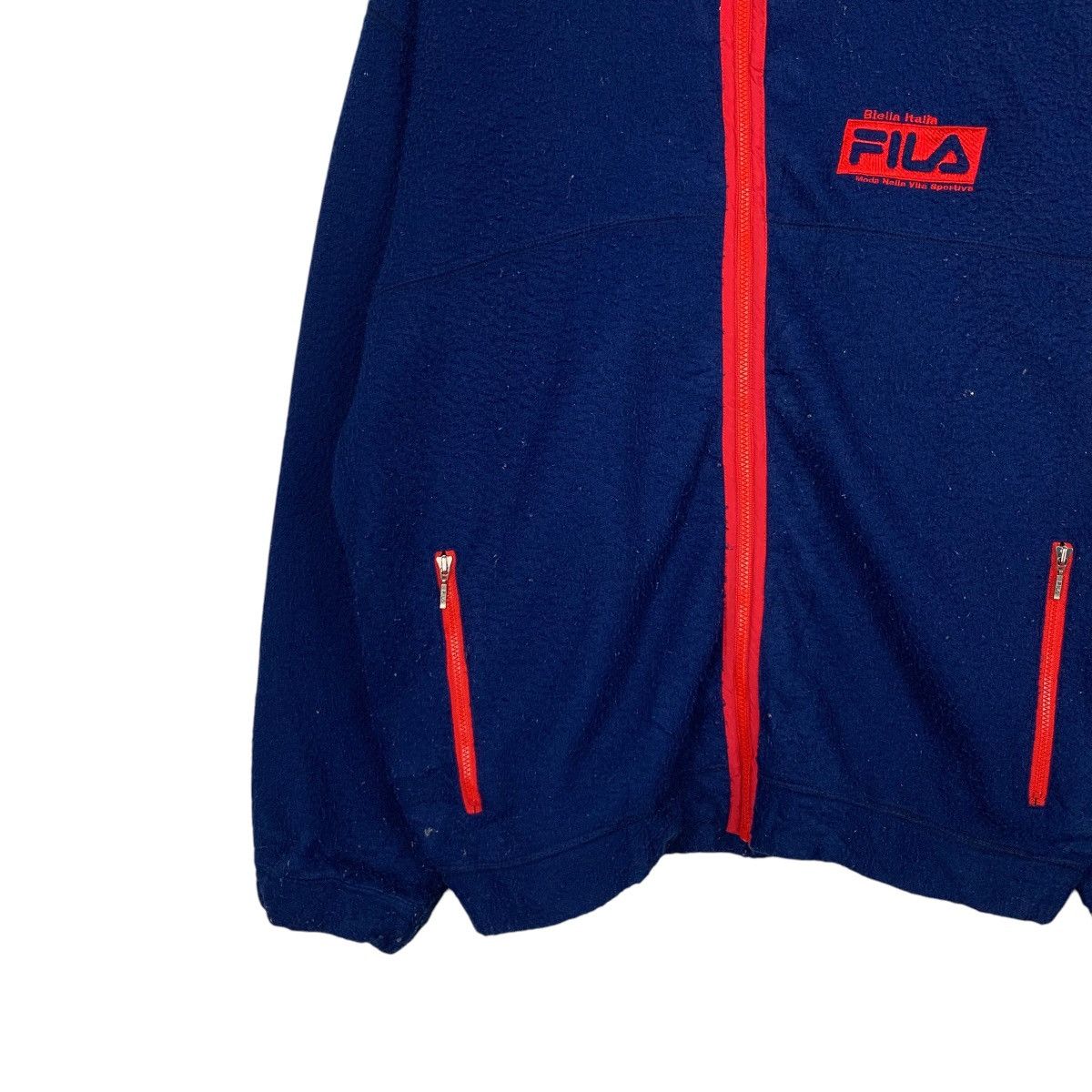 Fila 90's FILA Turtleneck Blue Zipper Fleece Jacket #2082-C91 Size US L / EU 52-54 / 3 - 3 Thumbnail