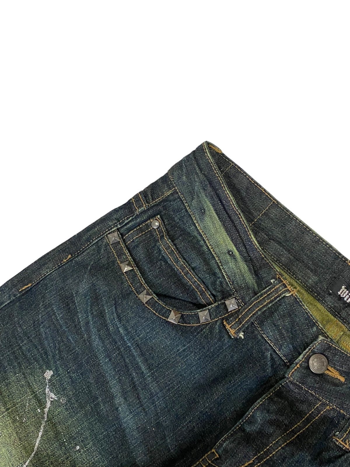 If Six Was Nine Mild Life Japan Splash Art Paint Distressed Patchworks Size US 30 / EU 46 - 8 Thumbnail
