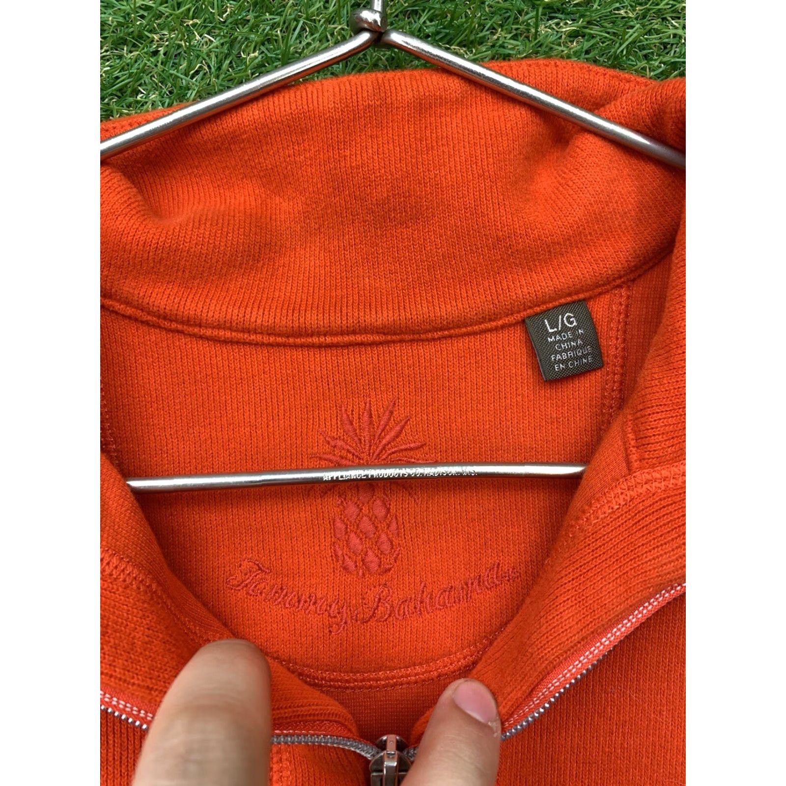 Tommy Bahama Tommy Bahama Sweatshirt Mens Large Orange 1/4 Zip Pullover Reversible Flipsider Size US L / EU 52-54 / 3 - 5 Thumbnail