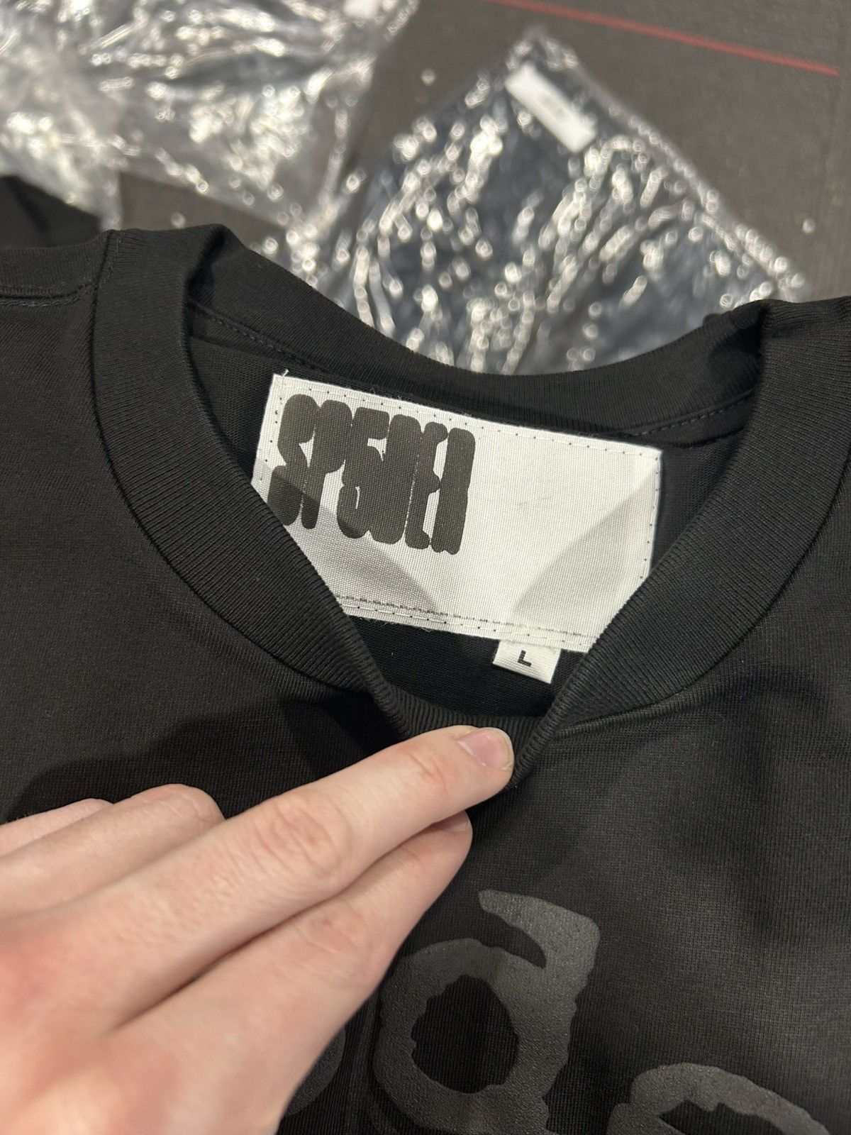 Sp5der Sp5der Phantom OG Web Tee 2 Tone Black Size L Size US L / EU 52-54 / 3 - 6 Thumbnail