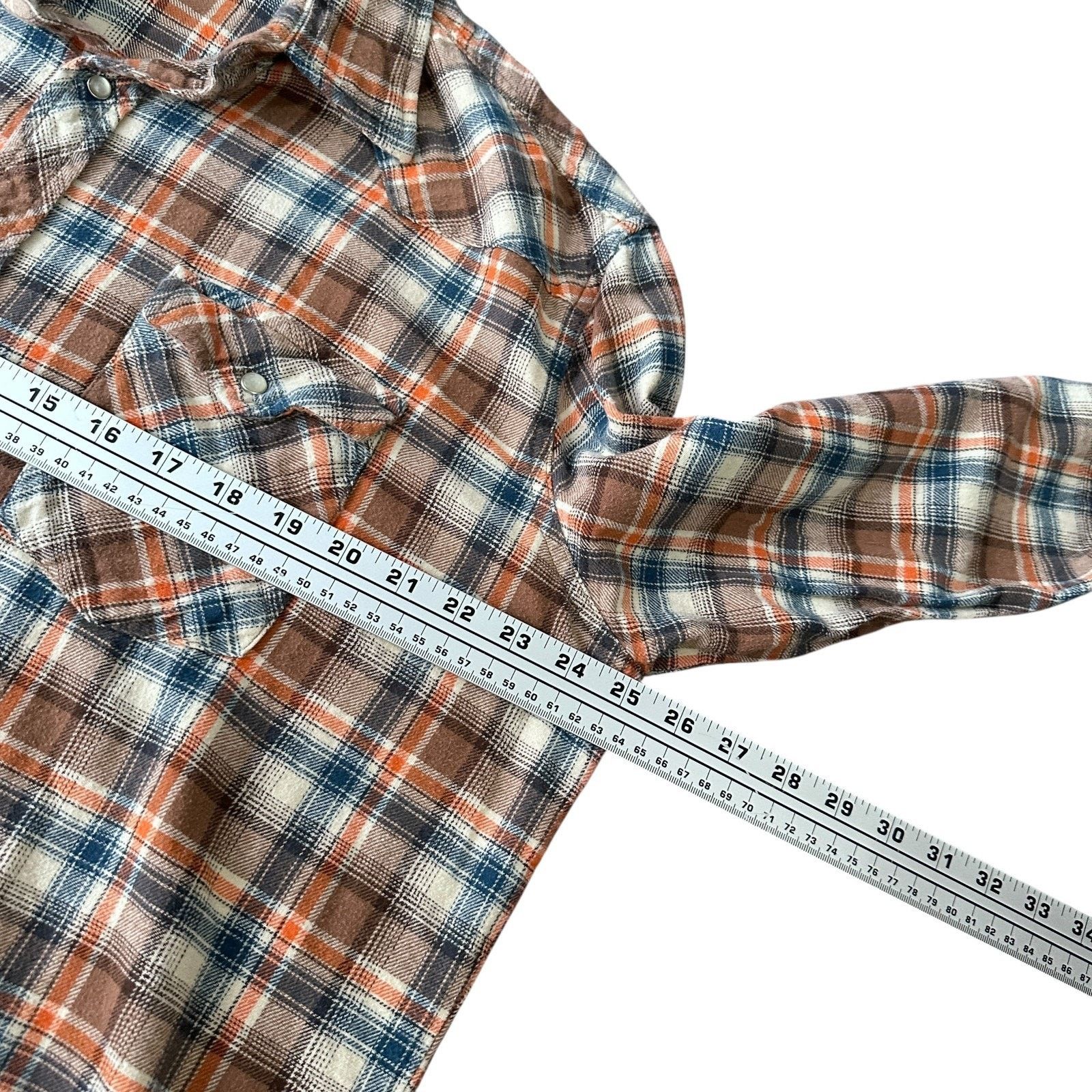 Wrangler Vtg Wrangler Flannel Shirt Men’s M Brown Plaid Pearl Snap Size US M / EU 48-50 / 2 - 8 Thumbnail