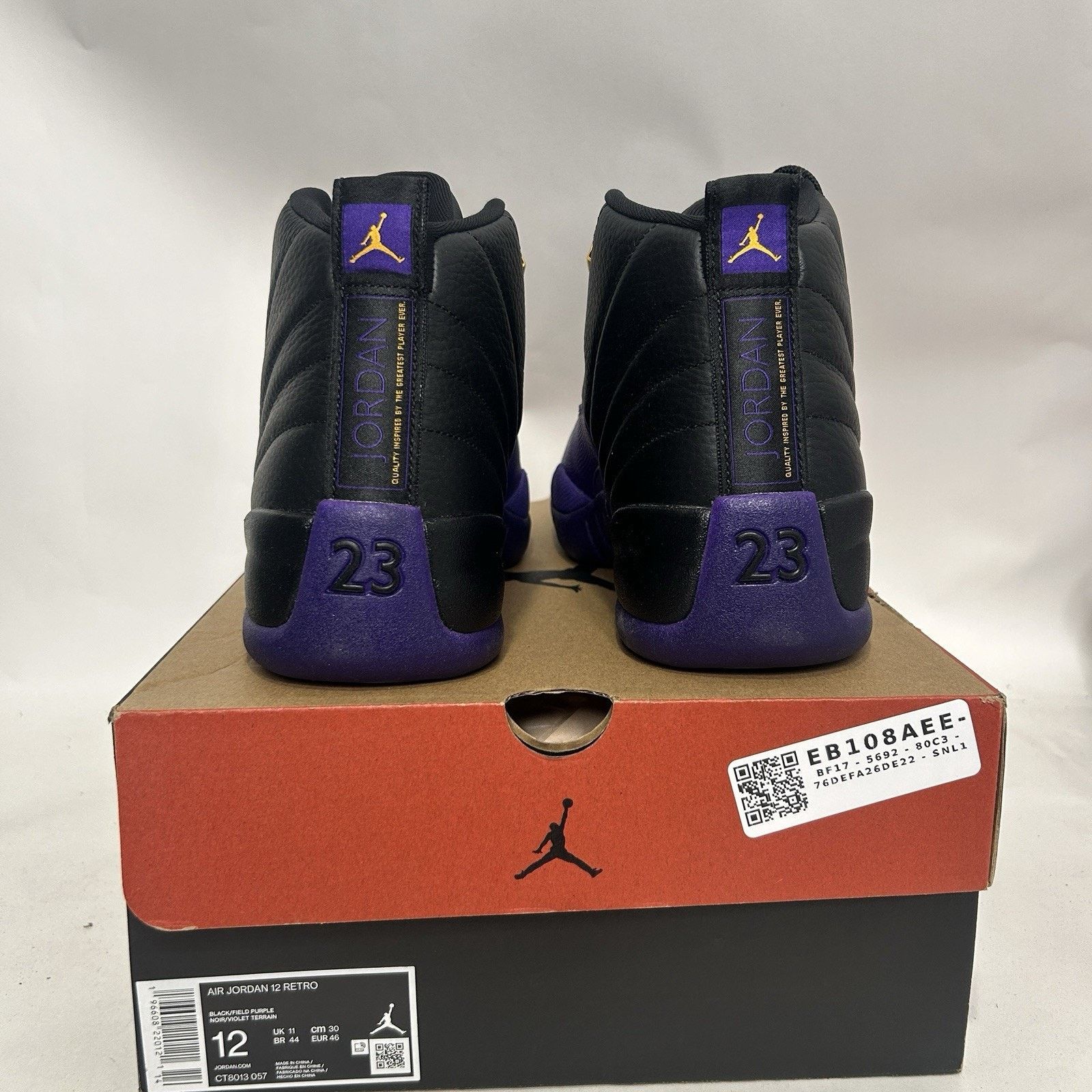Jordan Brand Nike Air Jordan 12 Retro “Field Purple Black” CT8013-057 Size US 12 / EU 45 - 4 Thumbnail