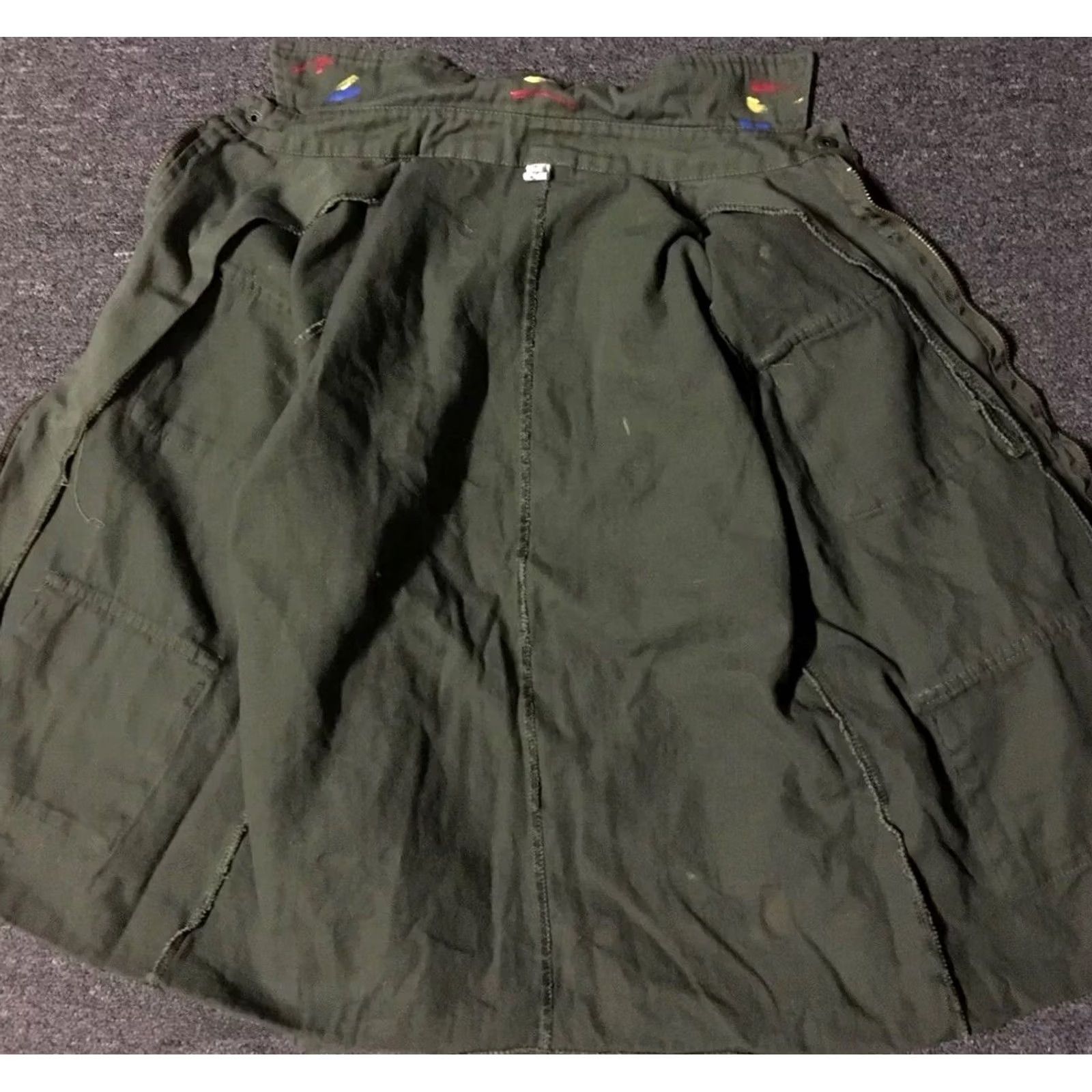 Vintage VINTAGE Se7en paint splatter army jacket S Women Green USA 90s Art Harley Davidson California Punk Western Jacket Size S / US 4 / IT 40 - 6 Thumbnail