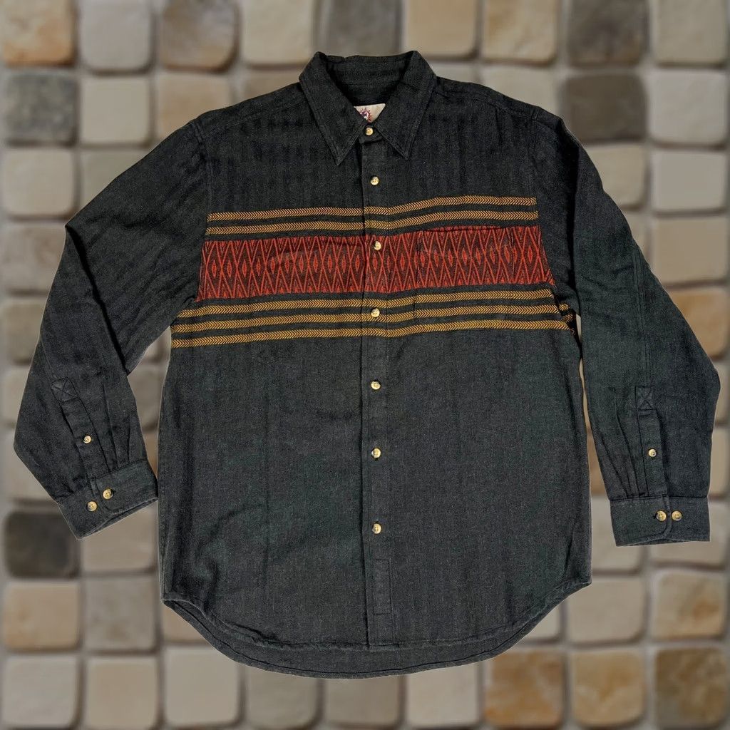 The Territory Ahead Men's The Territory Ahead Button-Up Shirt Tweed Herringbone Southwest Sz L Size US L / EU 52-54 / 3 - 1 Thumbnail
