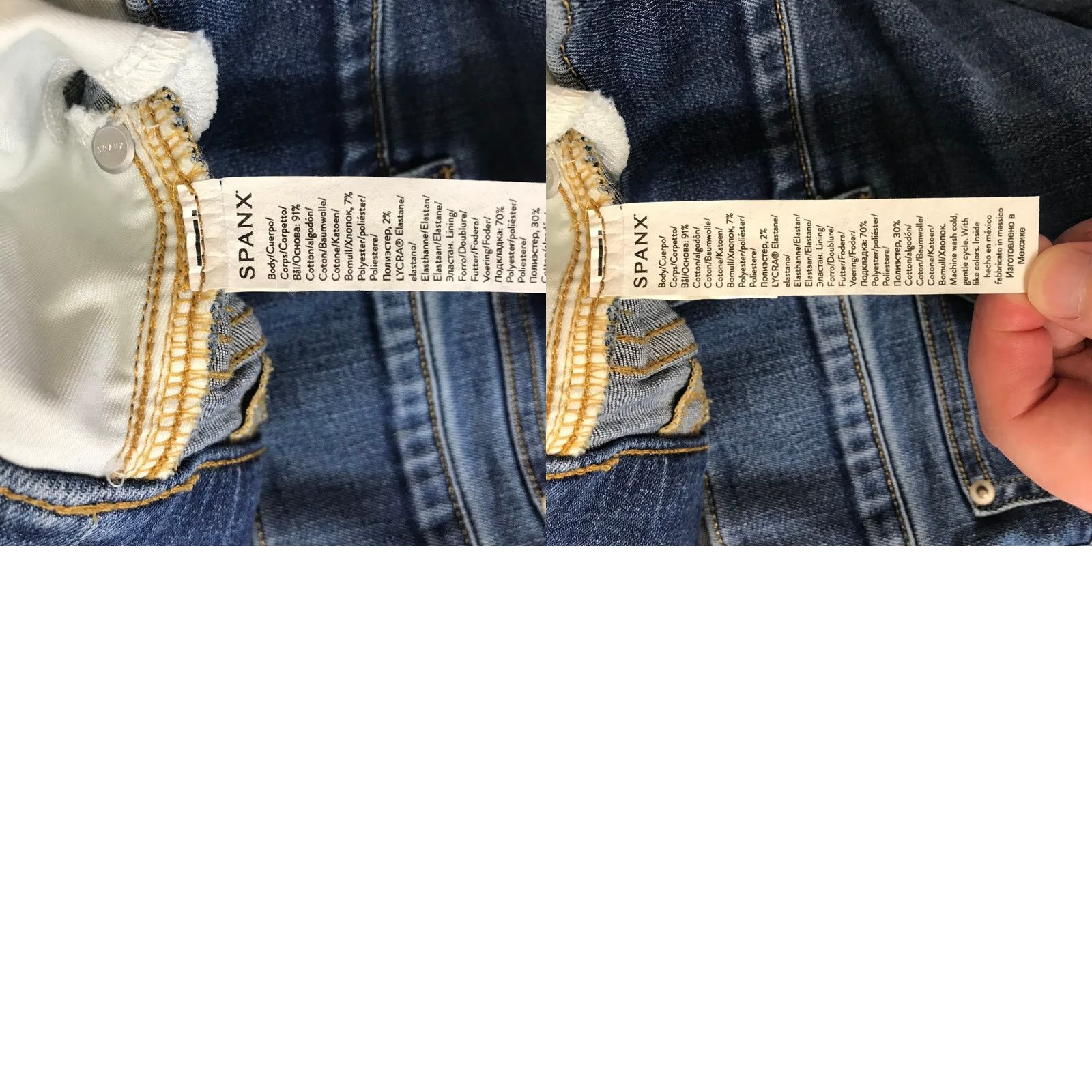 Spanx Spanx Wide Leg Pintuck Jeans Medium Wash Blue Pull On 1X Tall Plus Size Shaping Stretch Pockets High Rise Vintage? No Size 40" / US 18 - 8 Thumbnail
