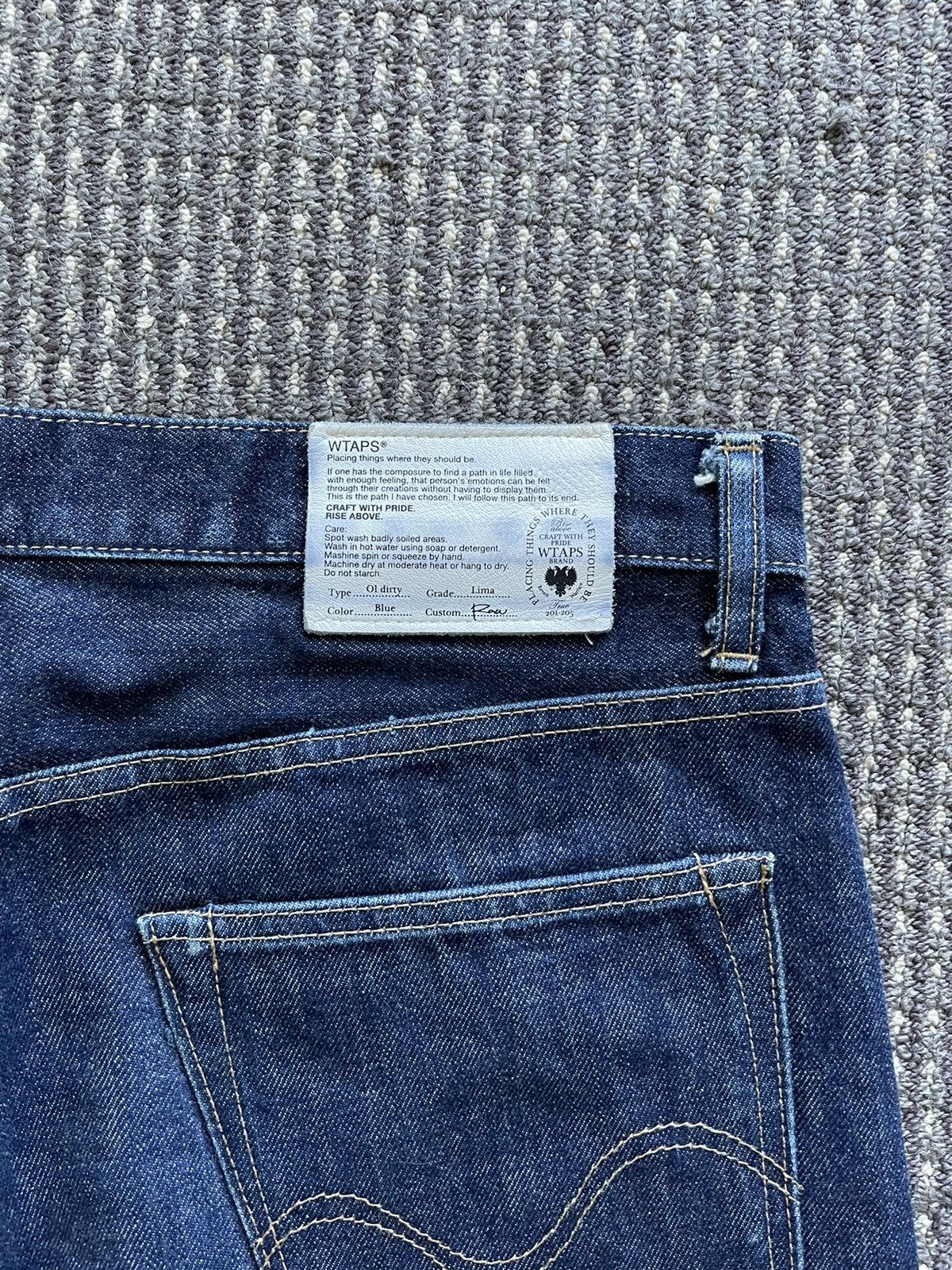 Wtaps 07AW OG Trash Non-Wash Denim Size US 35 - 4 Thumbnail