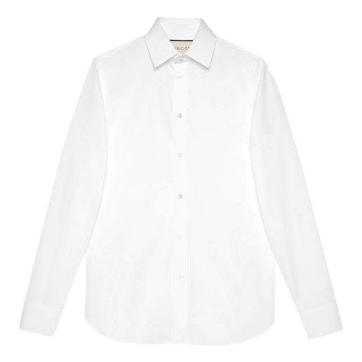 Gucci o1mt1gz0725 Cotton Shirt With Hidden Gucci Labe in White Size US S / EU 44-46 / 1 - 1 Thumbnail