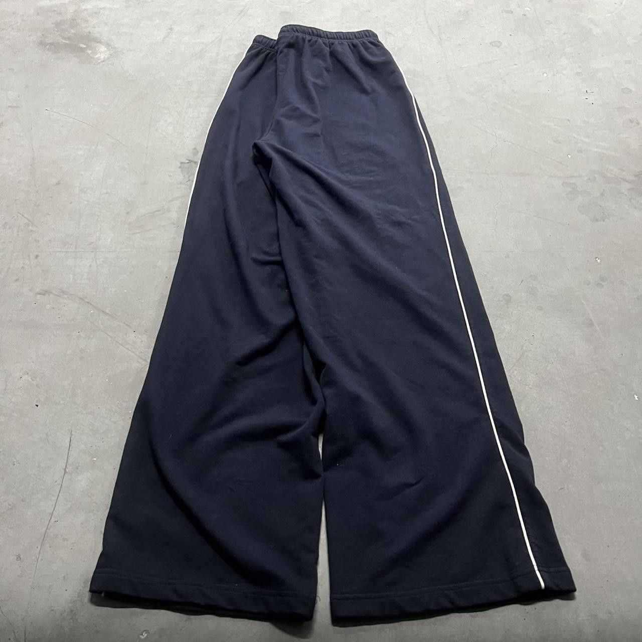 Japanese Brand × Vintage Vintage Y2K/2000s Baggy Navy Blue Varsity Sweatpants! Size US 36 / EU 52 - 6 Thumbnail