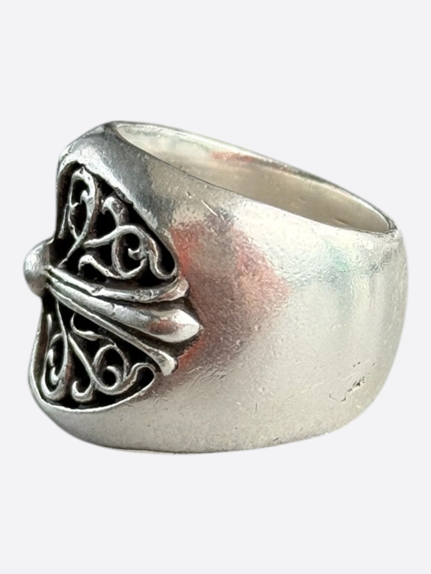 Chrome Hearts Chrome Hearts Silver Oval Cross Ring Size ONE SIZE - 4 Thumbnail