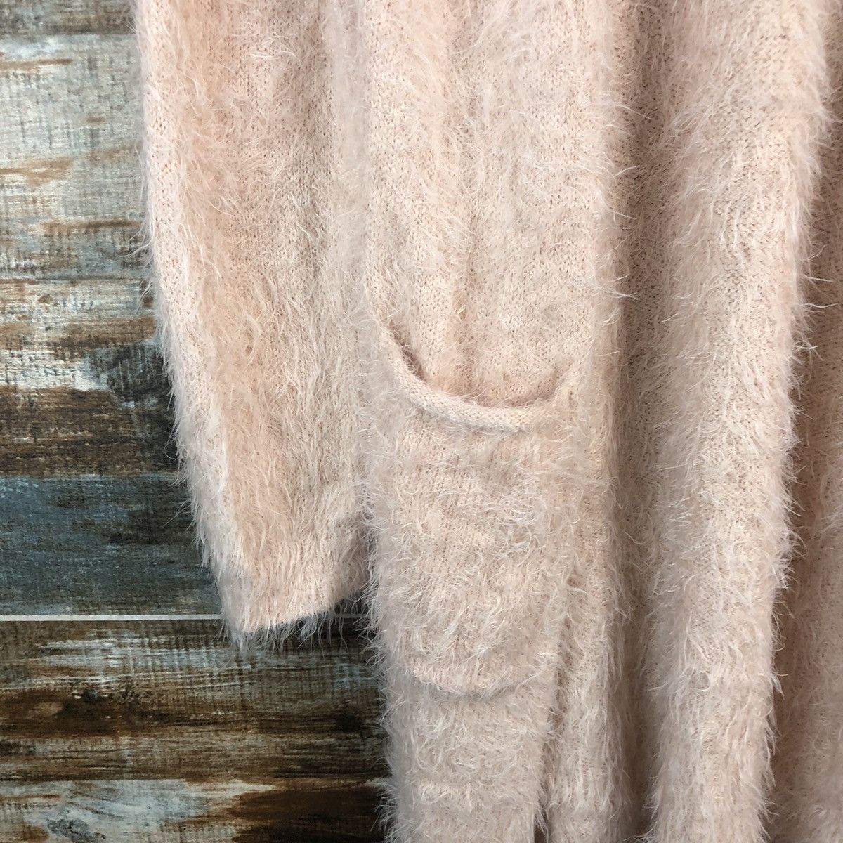 Homespun Knitwear DL Khalita Pink Mohair shaggy fur Cardigan Knitwear #C526 Size L / US 10 / IT 46 - 7 Thumbnail