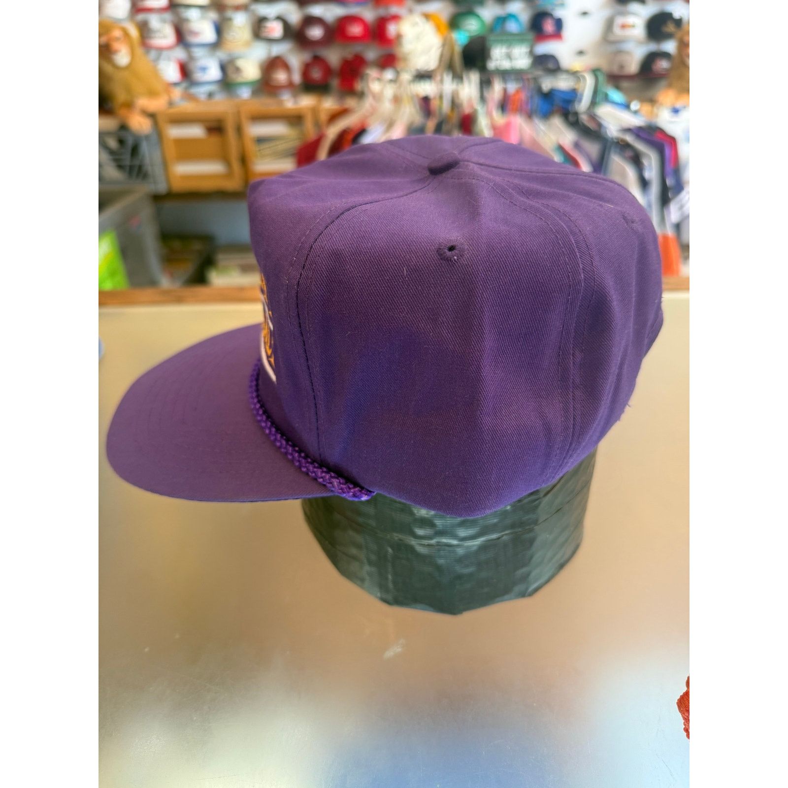 Other Vintage Purple Fowler Football Zip Back Hat Size ONE SIZE - 4 Thumbnail