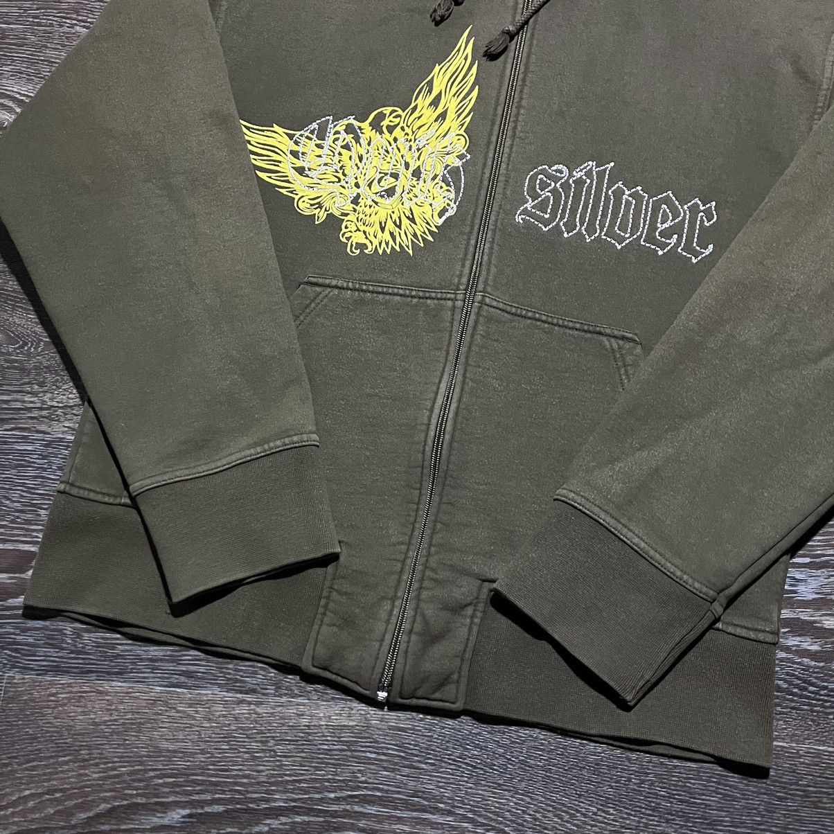 Quiksilver Vintage QUIKSILVER Embroidered Logo Full Zip Hoodie Khaki Size US M / EU 48-50 / 2 - 4 Thumbnail