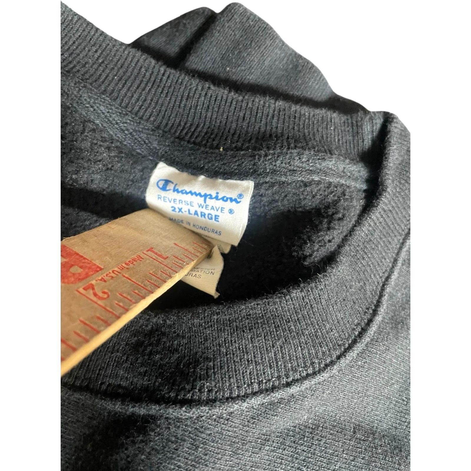 Champion Champion Reverse Weave Sweatshirt 2XL Black Heavyweight Crewneck Mens Pullover Knit Embroidered Logo Chart Size US XXL / EU 58 / 5 - 5 Thumbnail
