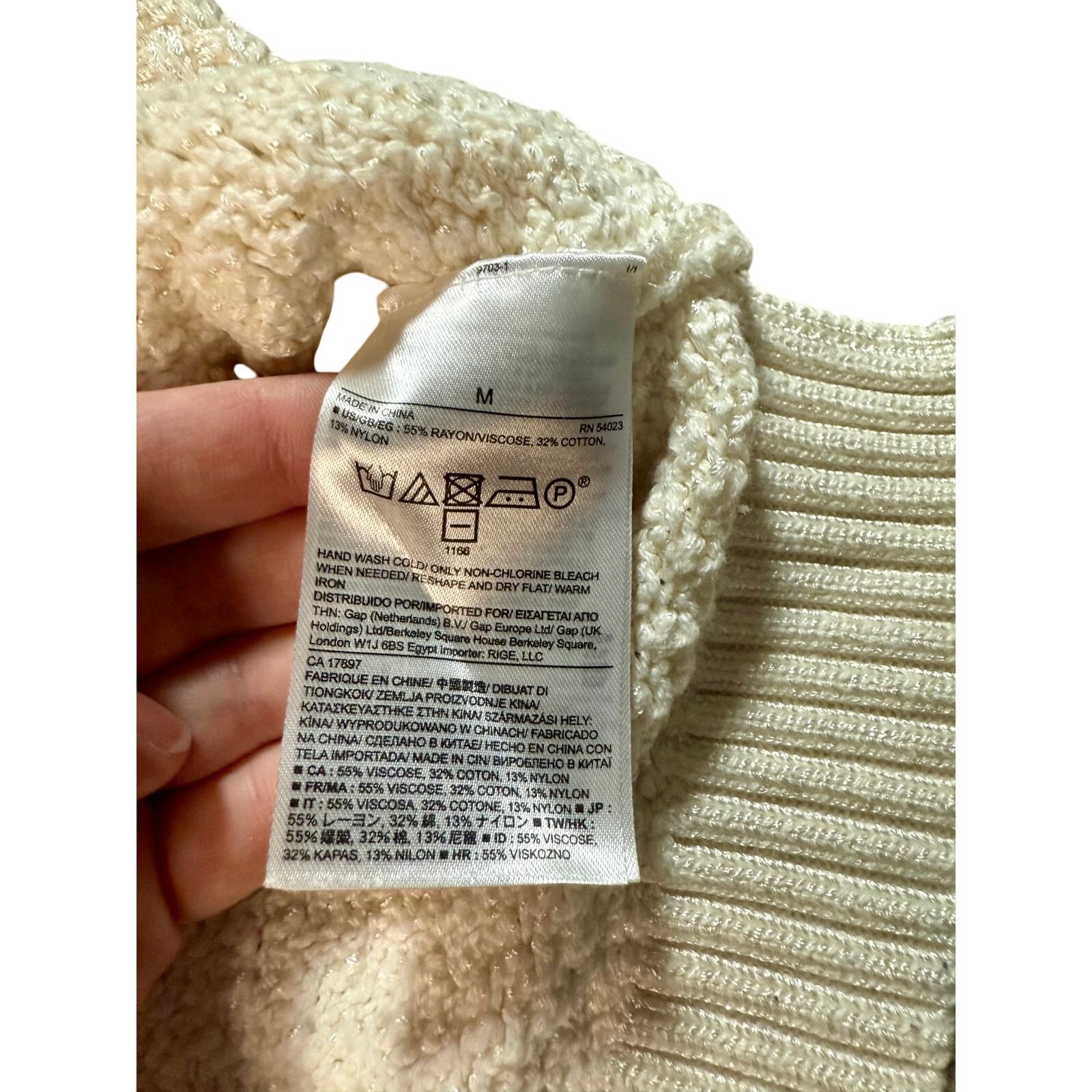 Banana Republic Banana Republic Cream Colored Women's Sweater Size M / US 6-8 / IT 42-44 - 5 Thumbnail