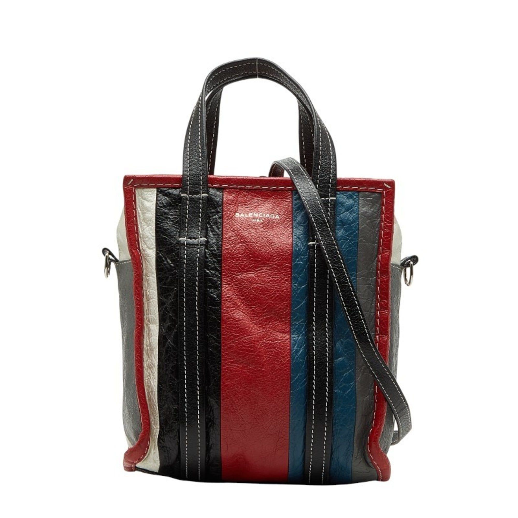 Balenciaga Bazaar Shopper XS Handbag/Shoulder Bag, 2-Way, 452458, Multicolor Leather, Women's, BALENCIAGA