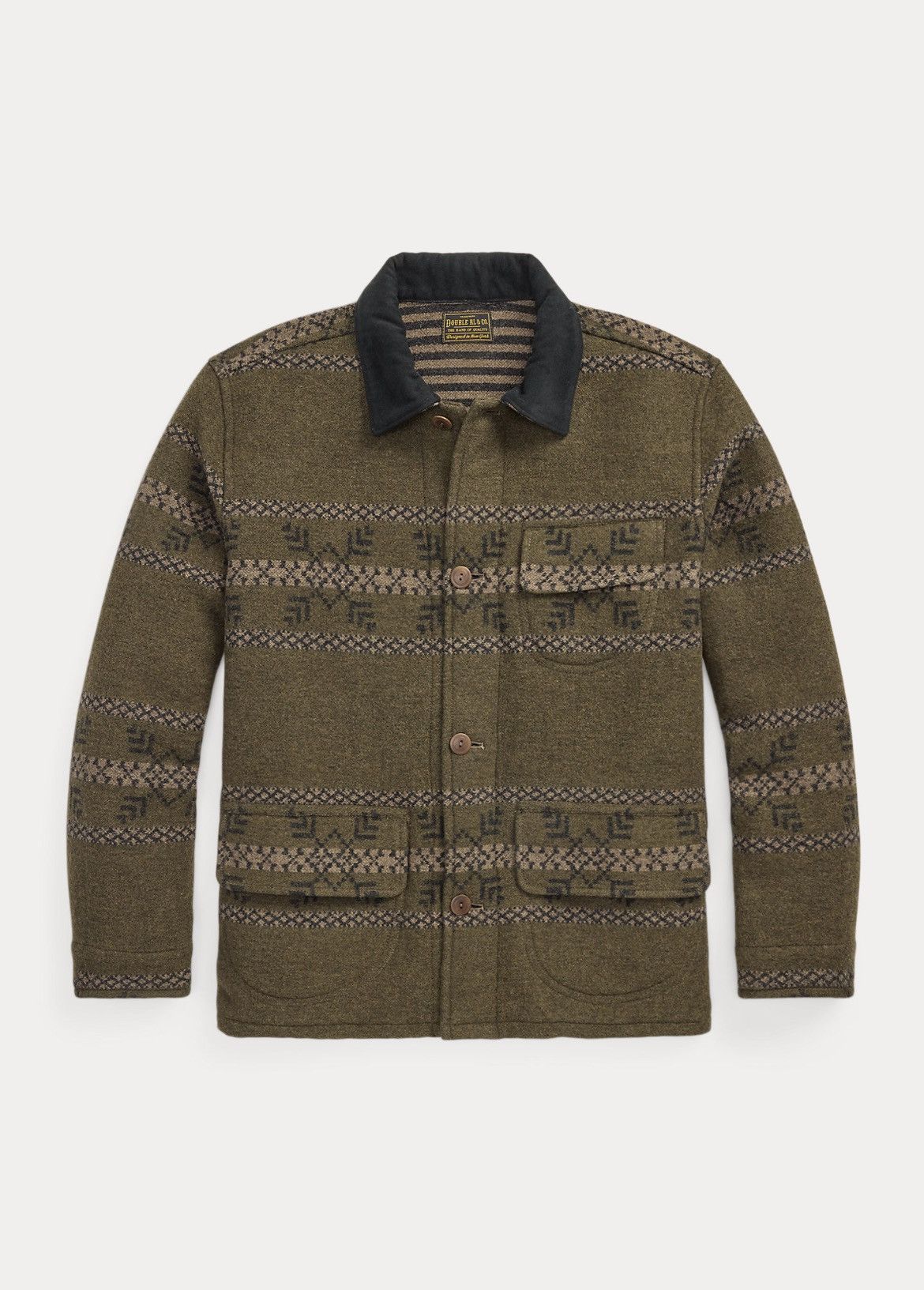 RRL Ralph Lauren RRL Ralph Lauren Western Jacquard Jacket Wool Olive Size US XS / EU 42 / 0 - 19 Thumbnail