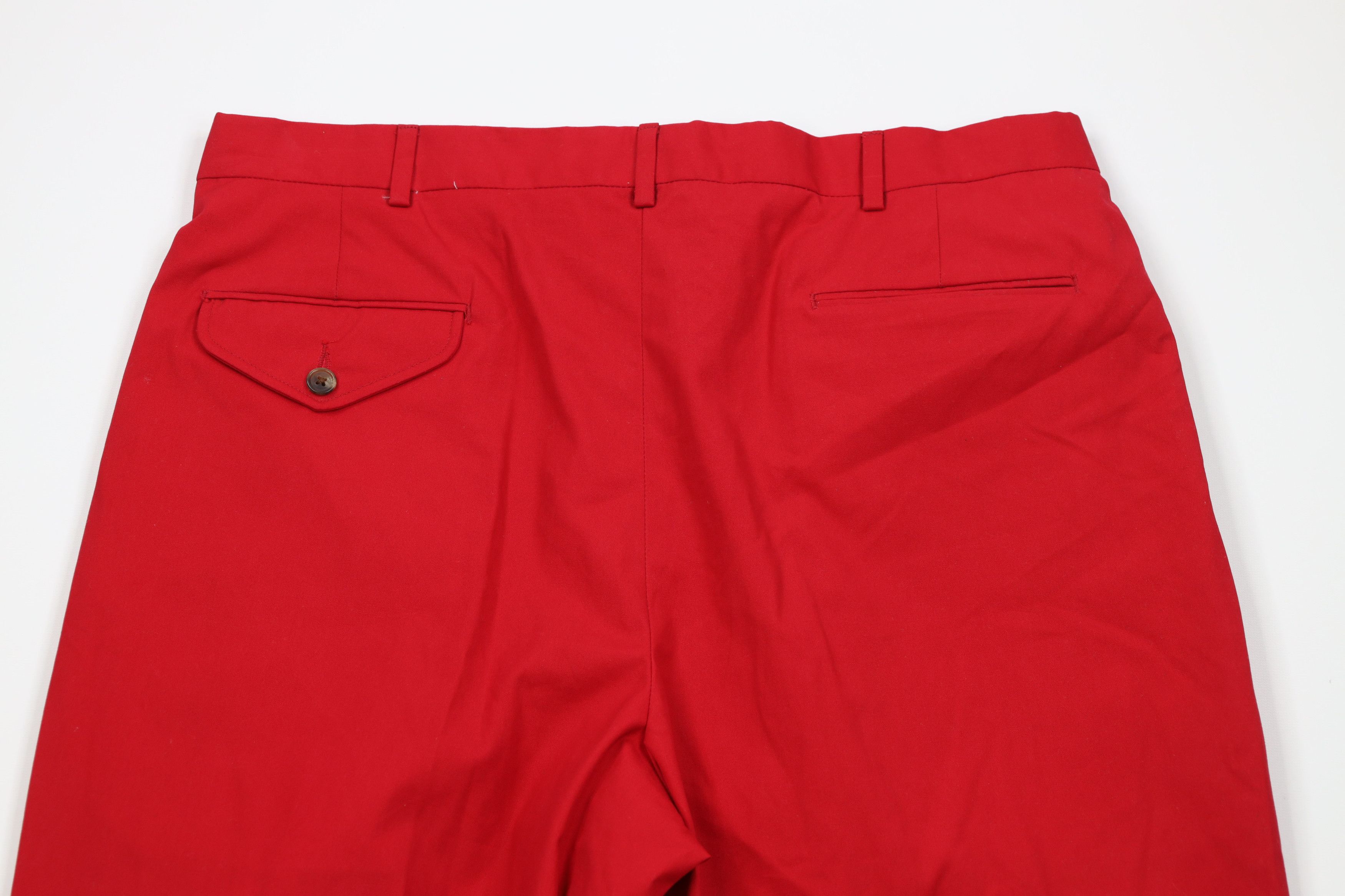Lands' End Vintage 70s Lands End Cuffed Wide Leg Chino Pant Red USA Size US 38 / EU 54 - 12 Thumbnail