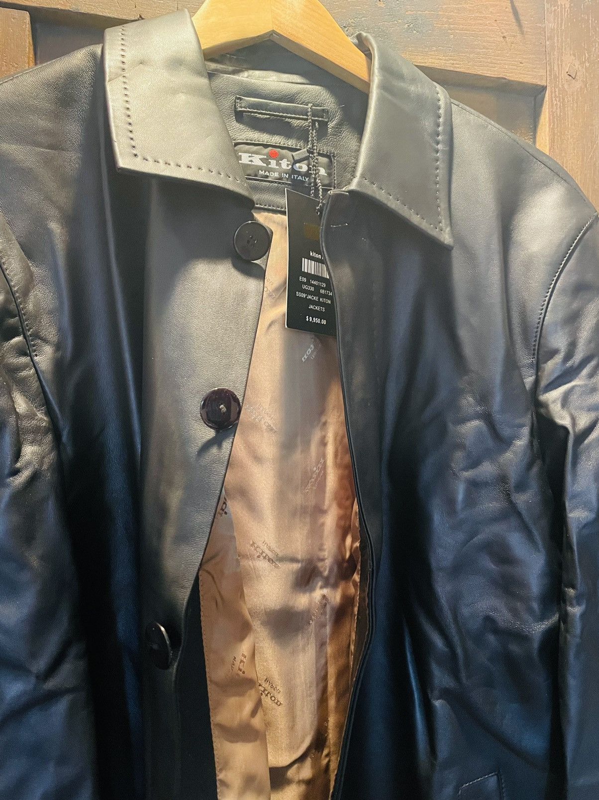 Kiton Sheepskin Leather Jacket Size US L / EU 52-54 / 3 - 10 Thumbnail