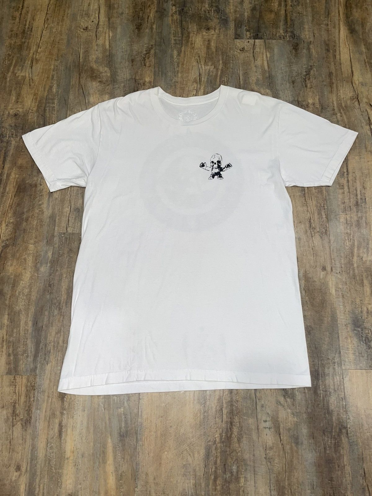Chrome Hearts RARE Chrome Hearts Foti Circle Skeleton Logo White Tee Size US L / EU 52-54 / 3 - 2 Thumbnail