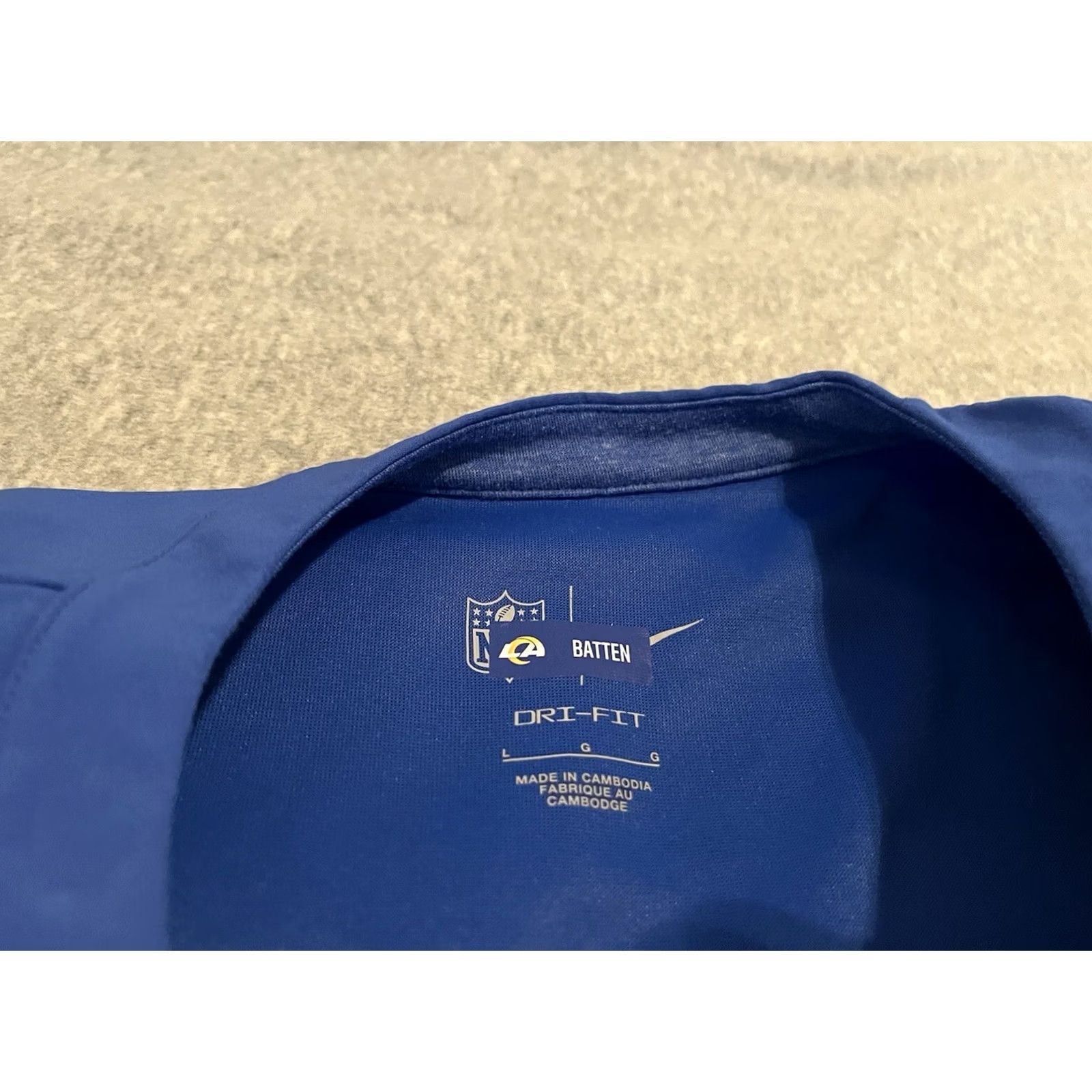 Nike Nike Dri-Fit LA Rams Team Issued Blue Pullover Lightweight Sweatshirt Shirt L Mens"} Size US L / EU 52-54 / 3 - 2 Thumbnail