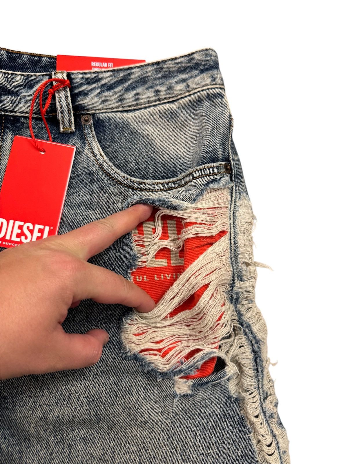Diesel 🔥450$ Diesel 1955 D-Rekiv Straight Jeans/Diesel Rekiv Jeans Size US 34 / EU 50 - 5 Thumbnail