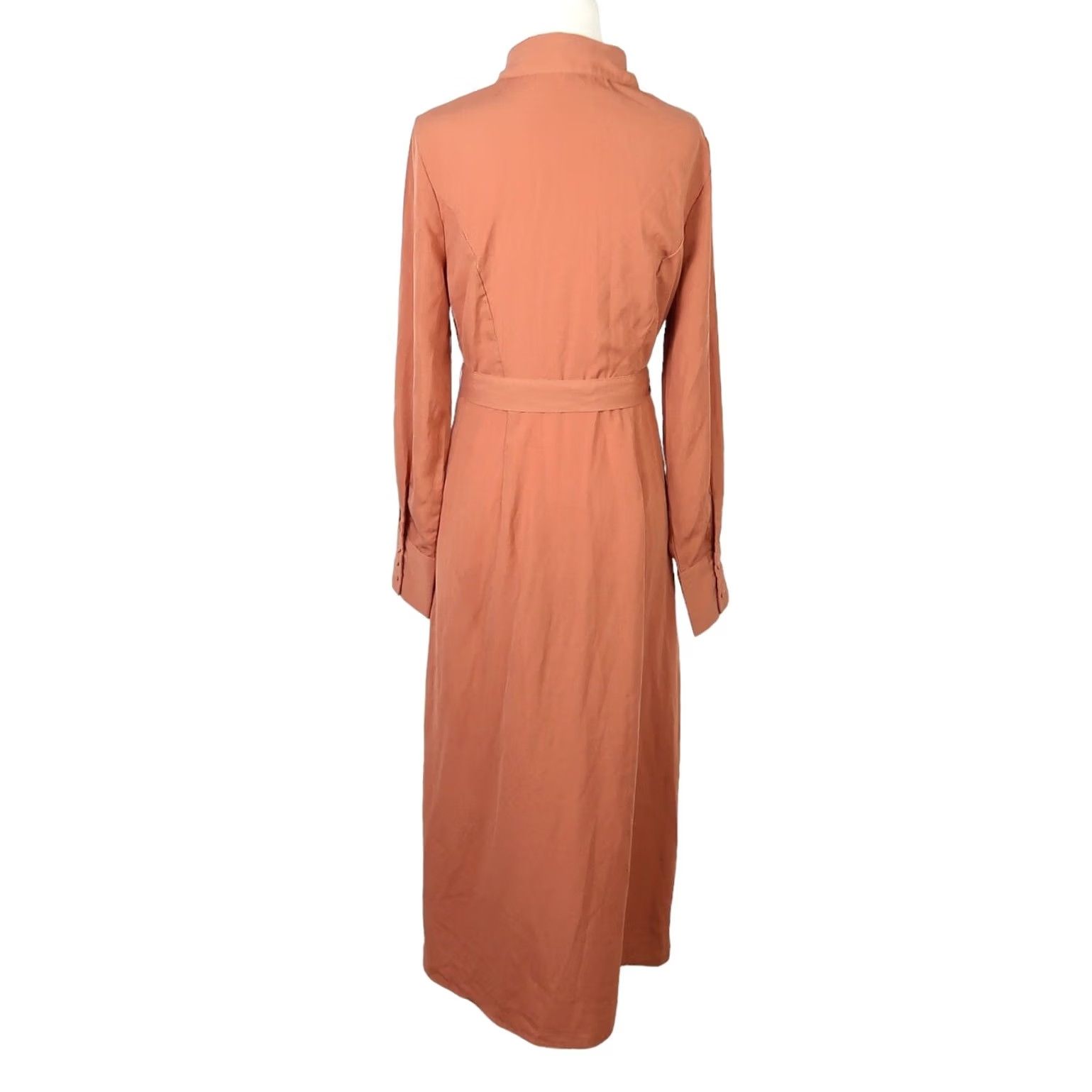 Brave Soul VINTAGE Brave Soul Shirt Dress Womens Midi Long Sleeve Rust Orange S Size S / US 4 / IT 40 - 4 Thumbnail