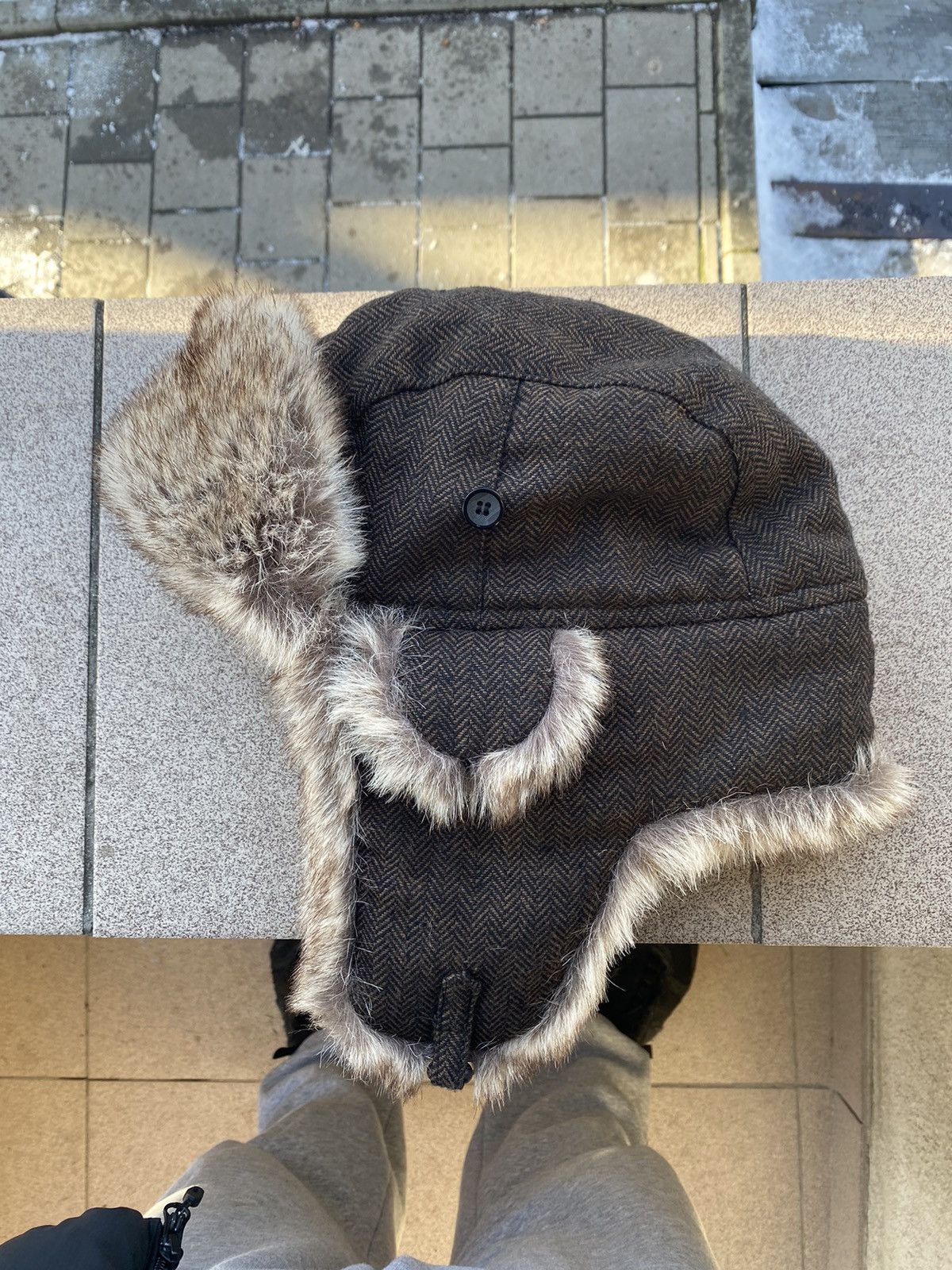 Hysteric Glamour × Vintage Crazy Y2k Mohair Fuzzy Hat Ushanka Punk Winter Size ONE SIZE - 2 Thumbnail