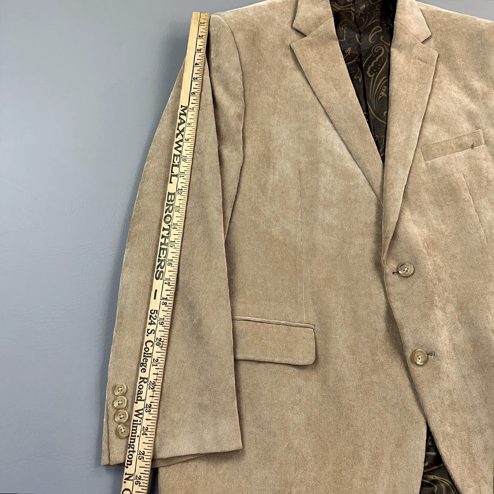 Ralph Lauren VINTAGE Lauren Ralph Lauren Blazer Mens 48R Corduroy Sport Coat Jacket Casual Size 48R - 6 Thumbnail